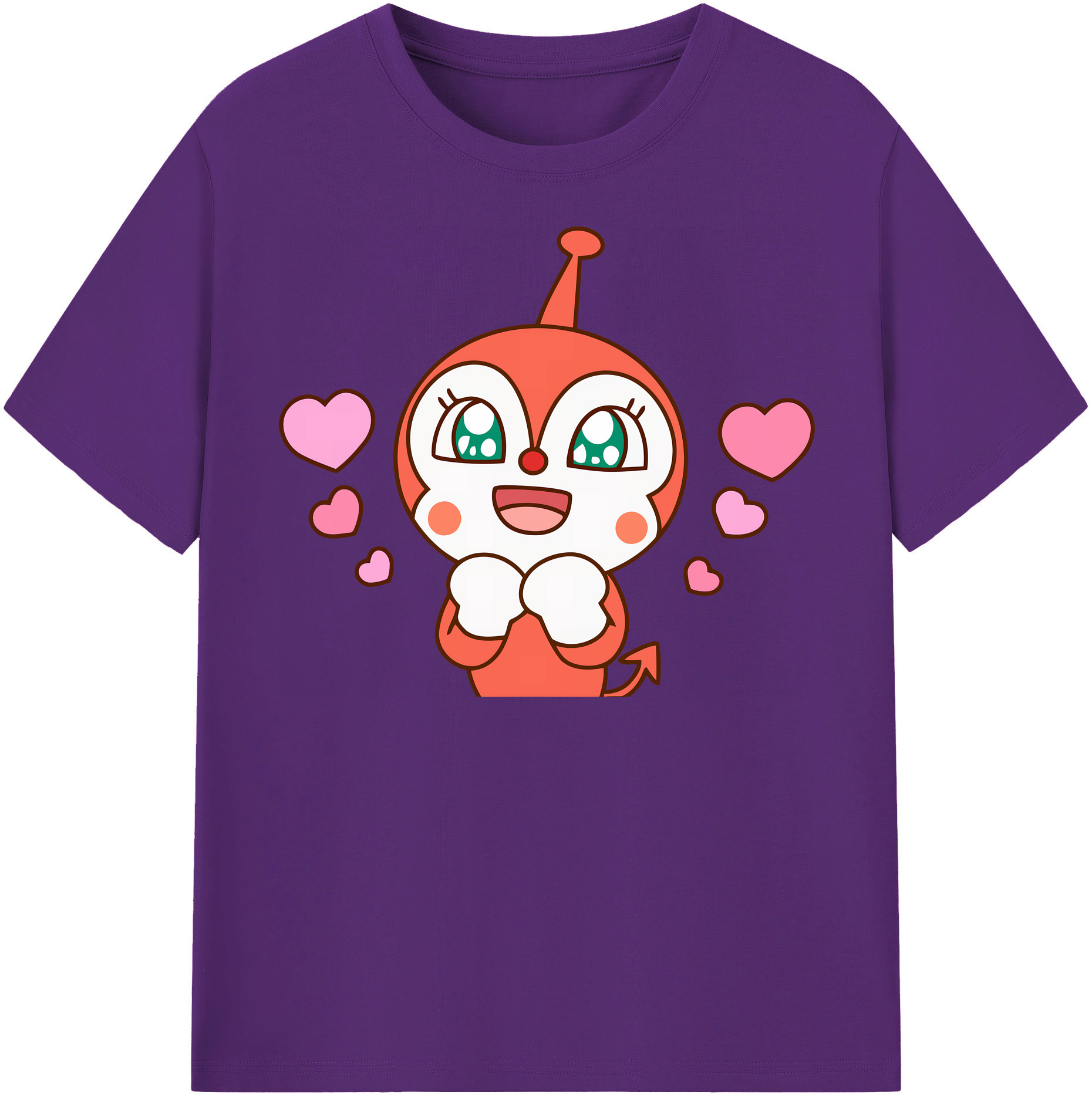 （画像用） アンパンマン Anpanman 綿100％半袖Tシャツ（フロントプリント）