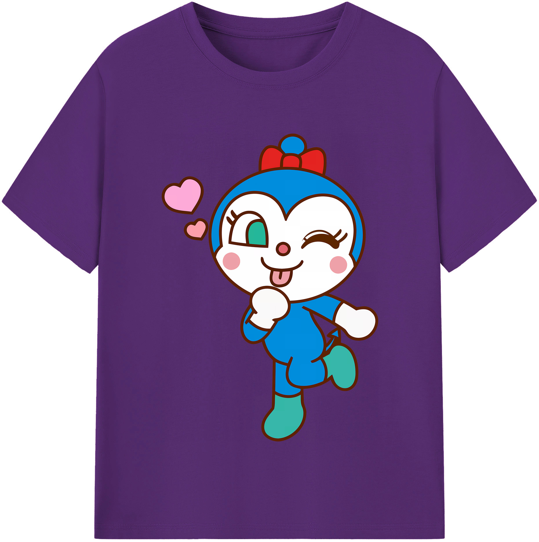 （画像用） アンパンマン Anpanman 綿100％半袖Tシャツ（フロントプリント）