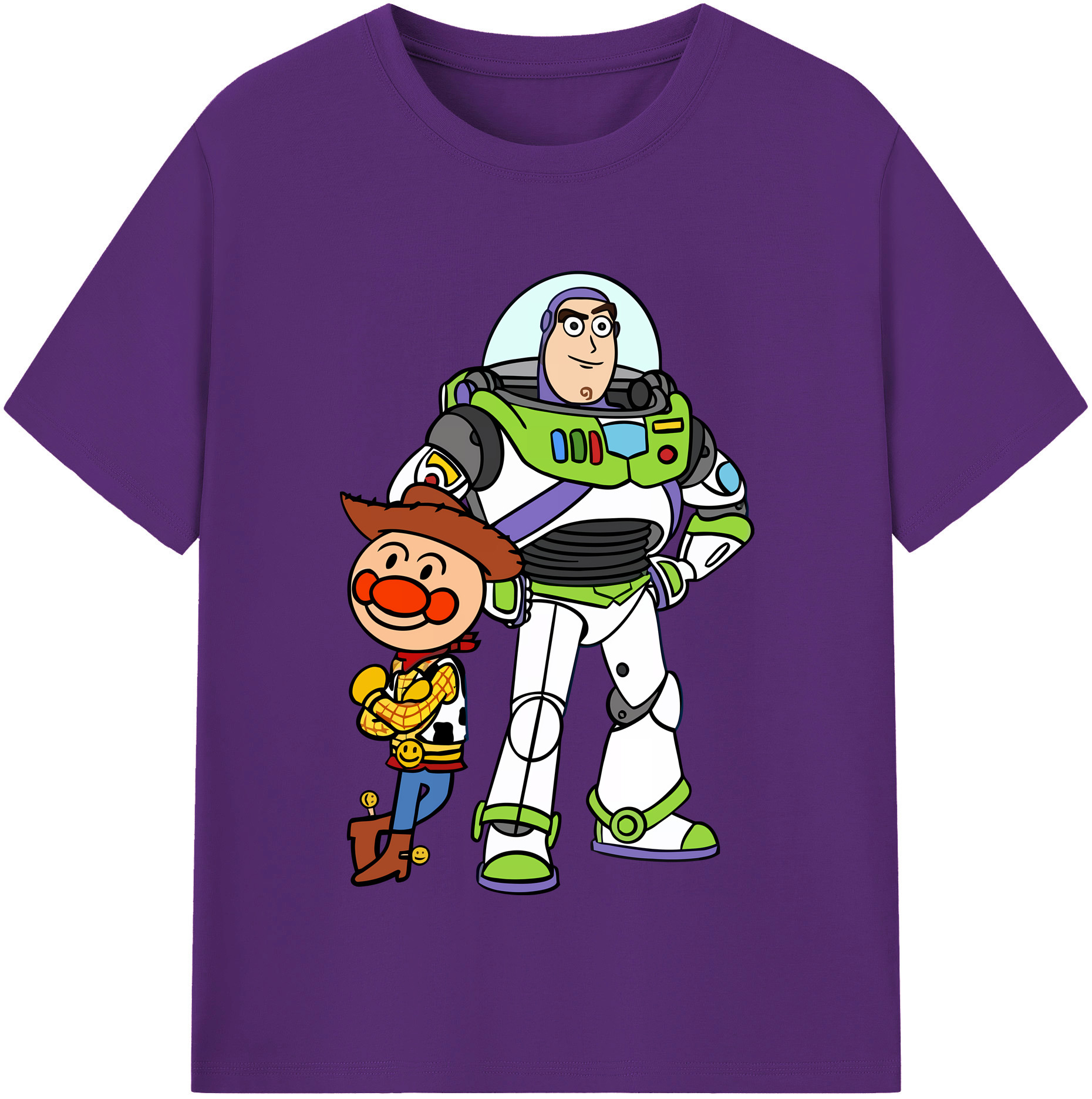 （画像用） アンパンマン Anpanman 綿100％半袖Tシャツ（フロントプリント）