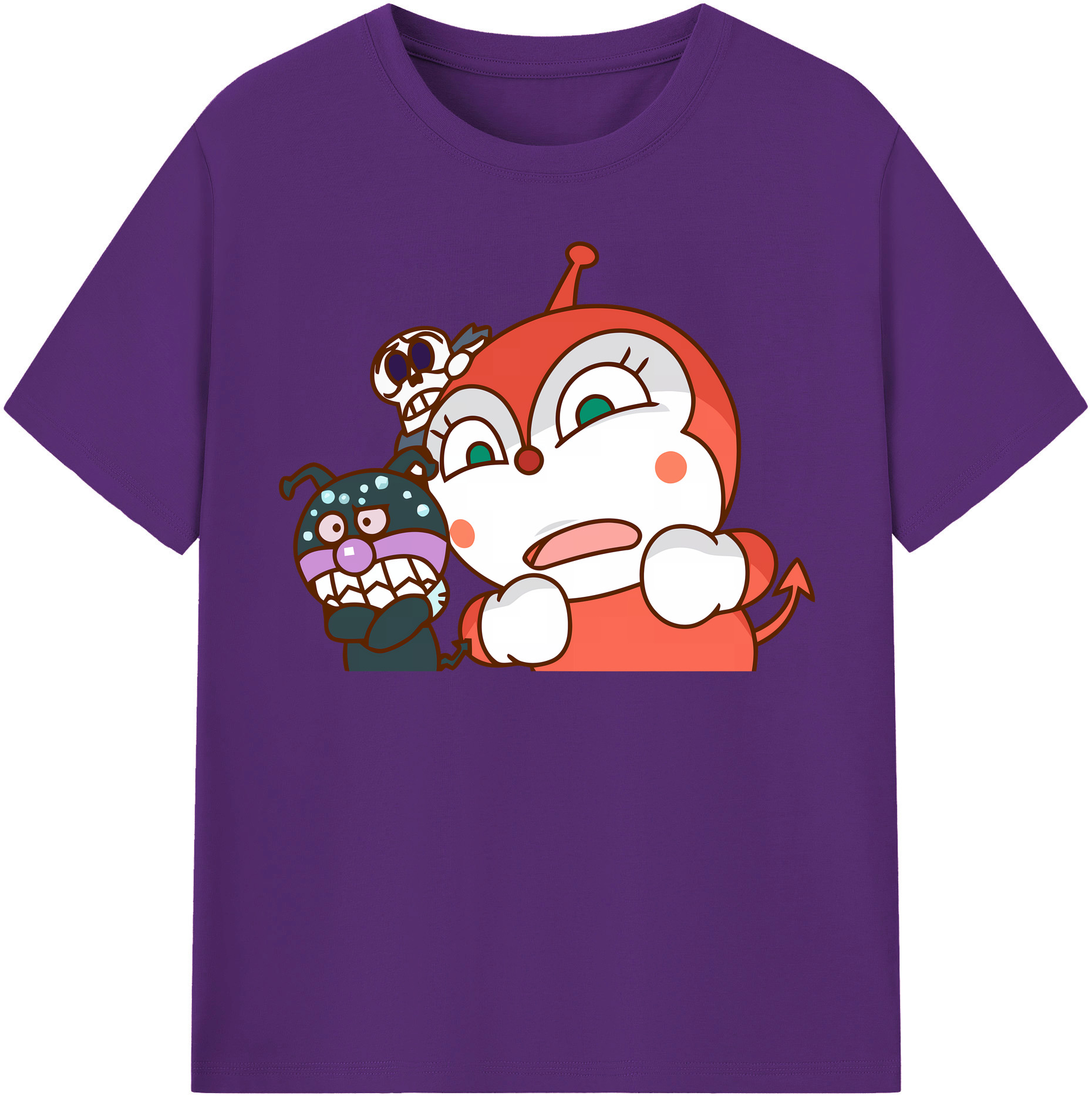 （画像用） アンパンマン Anpanman 綿100％半袖Tシャツ（フロントプリント）