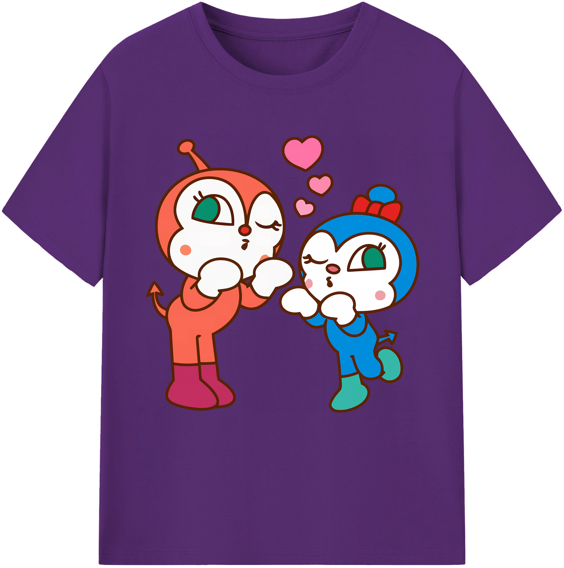 （画像用） アンパンマン Anpanman 綿100％半袖Tシャツ（フロントプリント）