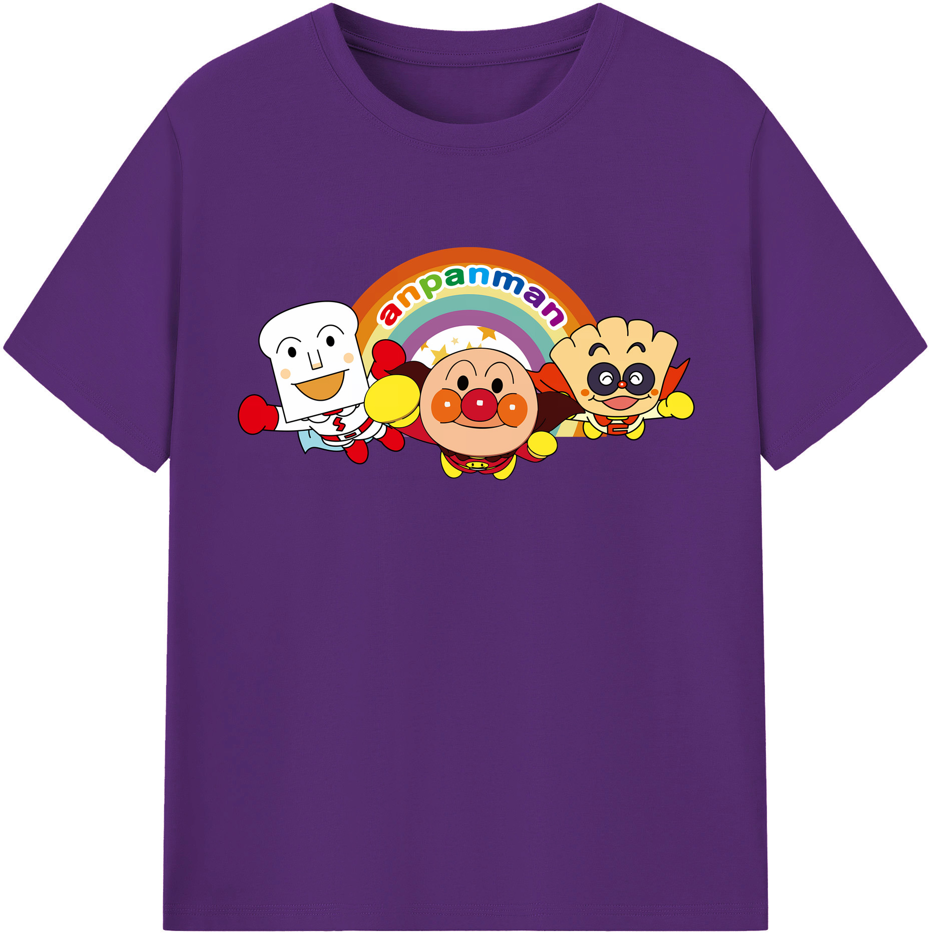 （画像用） アンパンマン Anpanman 綿100％半袖Tシャツ（フロントプリント）