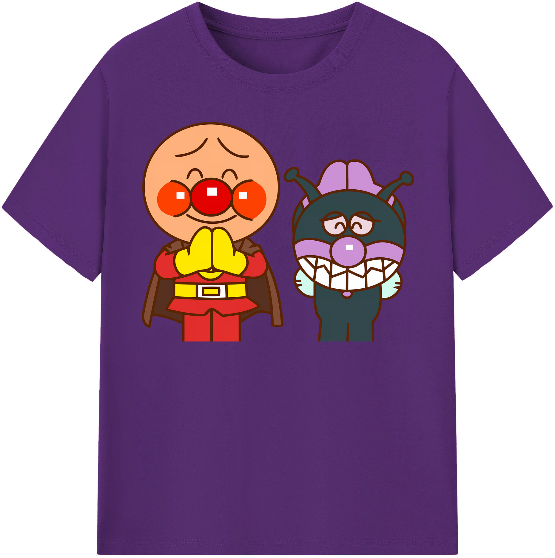 （画像用） アンパンマン Anpanman 綿100％半袖Tシャツ（フロントプリント）