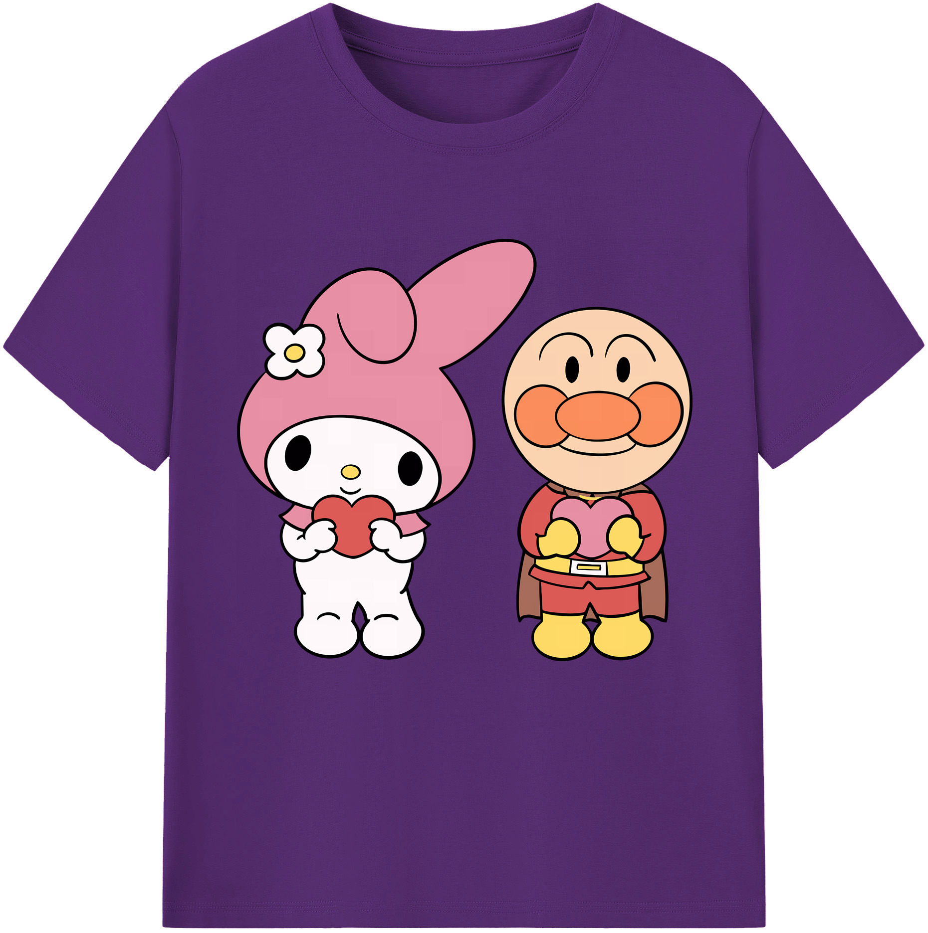 （画像用） アンパンマン Anpanman 綿100％半袖Tシャツ（フロントプリント）