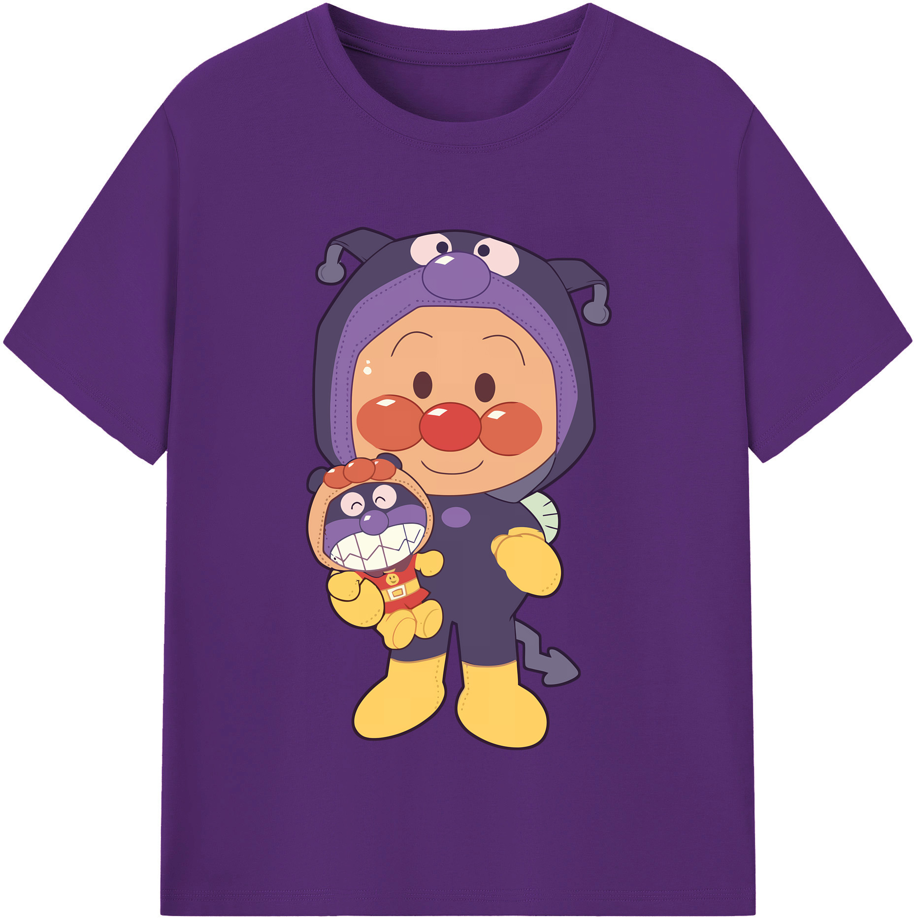 （画像用） アンパンマン Anpanman 綿100％半袖Tシャツ（フロントプリント）