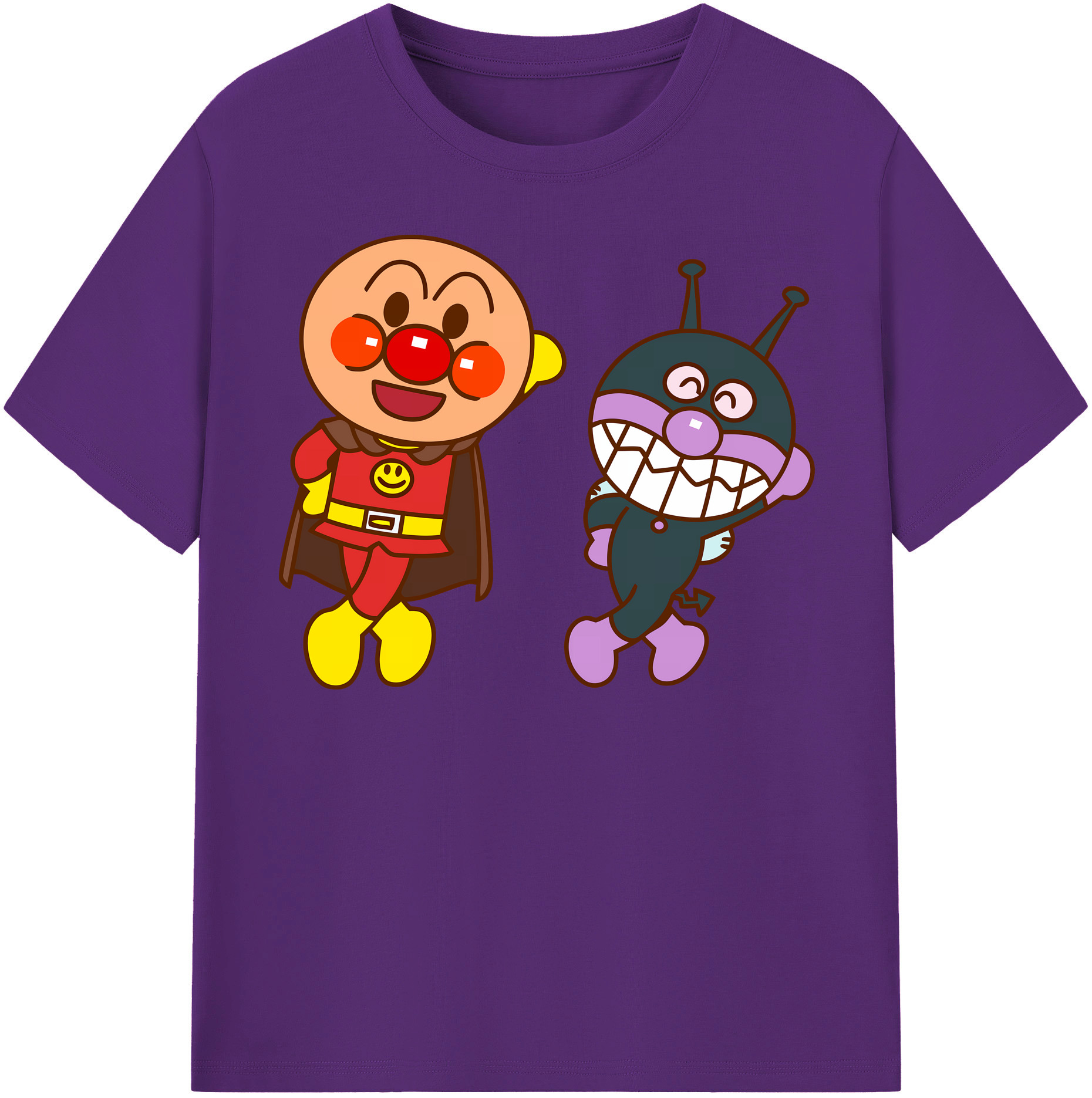 （画像用） アンパンマン Anpanman 綿100％半袖Tシャツ（フロントプリント）