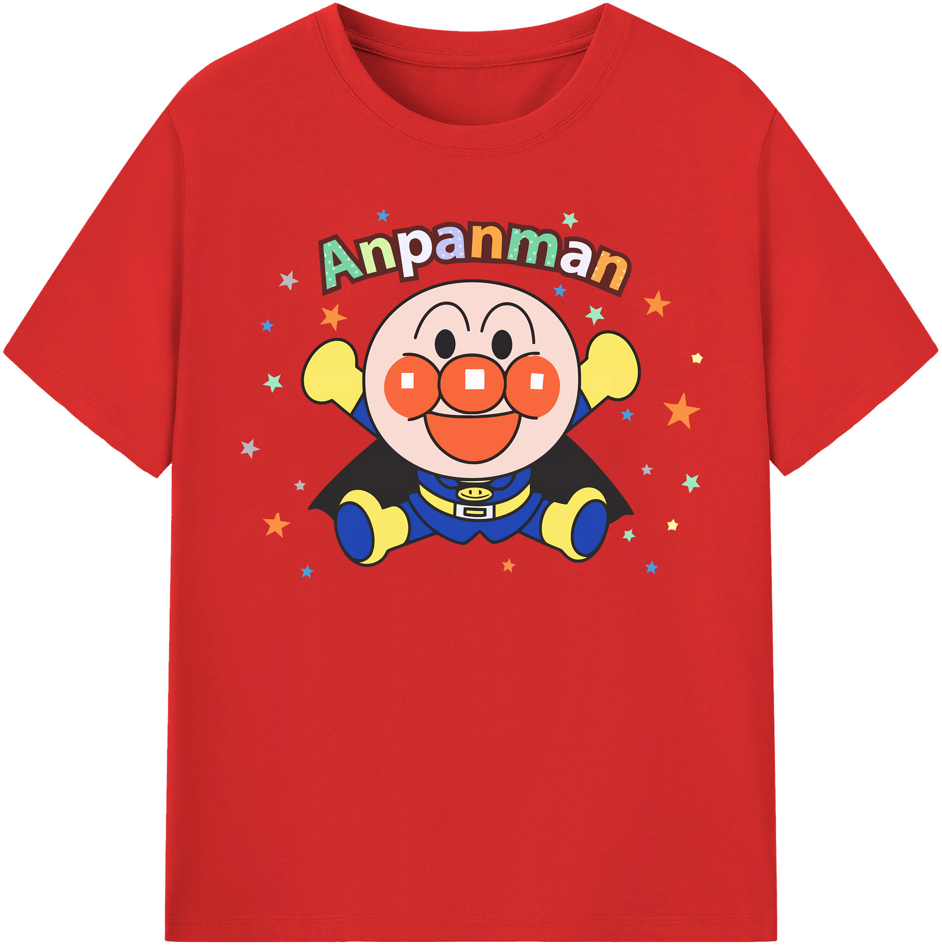 （画像用） アンパンマン Anpanman 綿100％半袖Tシャツ（フロントプリント）