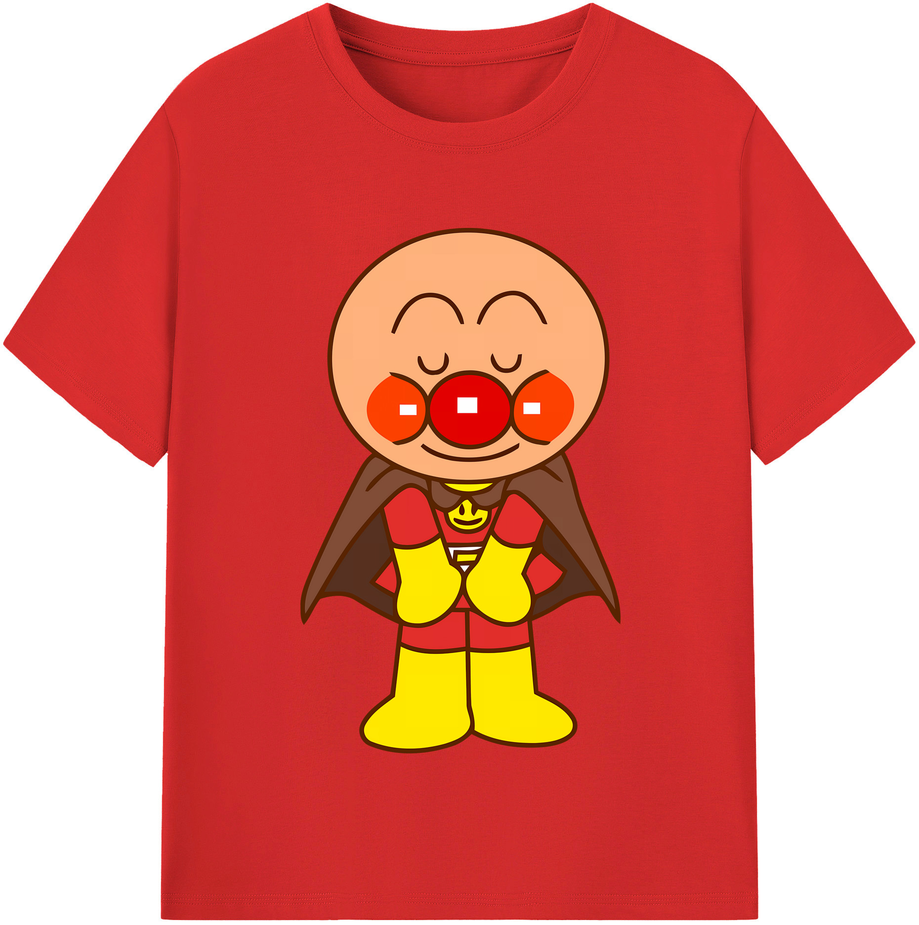 （画像用） アンパンマン Anpanman 綿100％半袖Tシャツ（フロントプリント）