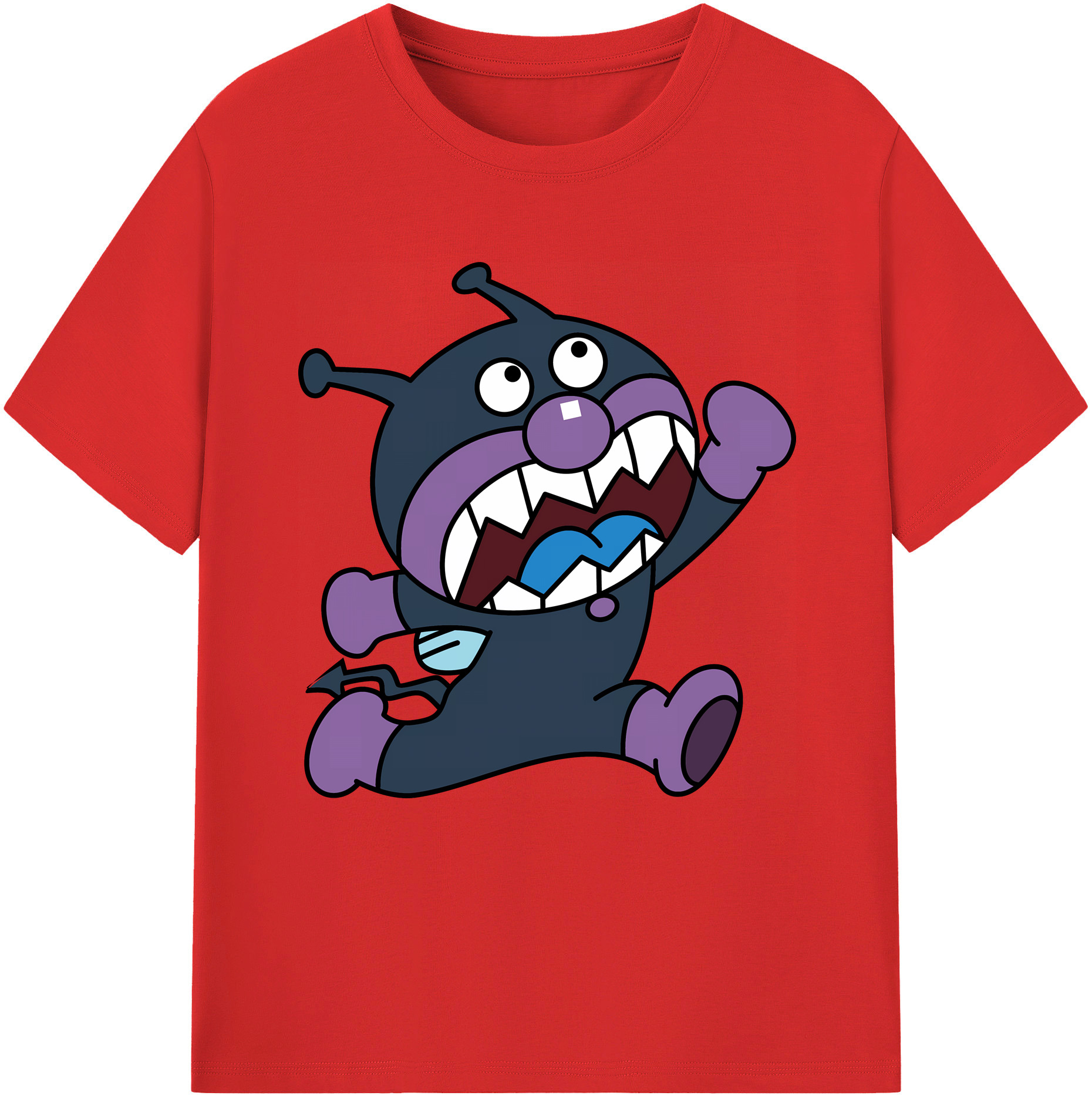 （画像用） アンパンマン Anpanman 綿100％半袖Tシャツ（フロントプリント）