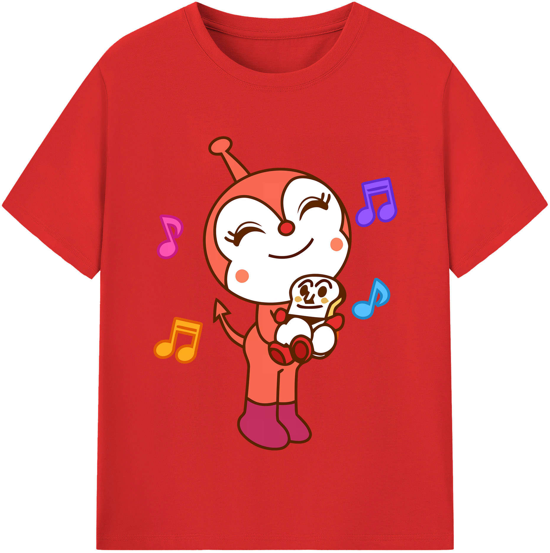 （画像用） アンパンマン Anpanman 綿100％半袖Tシャツ（フロントプリント）
