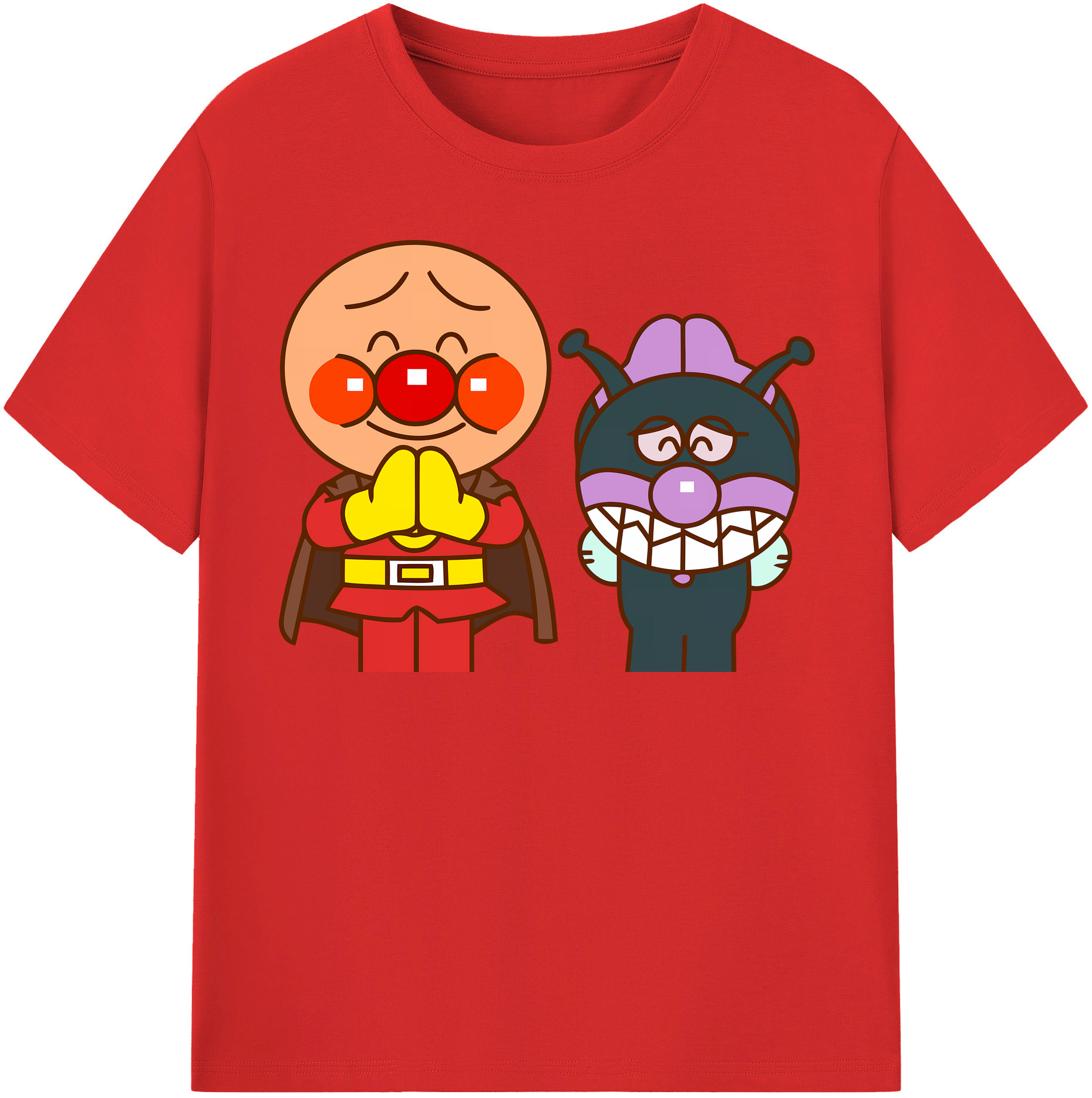 （画像用） アンパンマン Anpanman 綿100％半袖Tシャツ（フロントプリント）