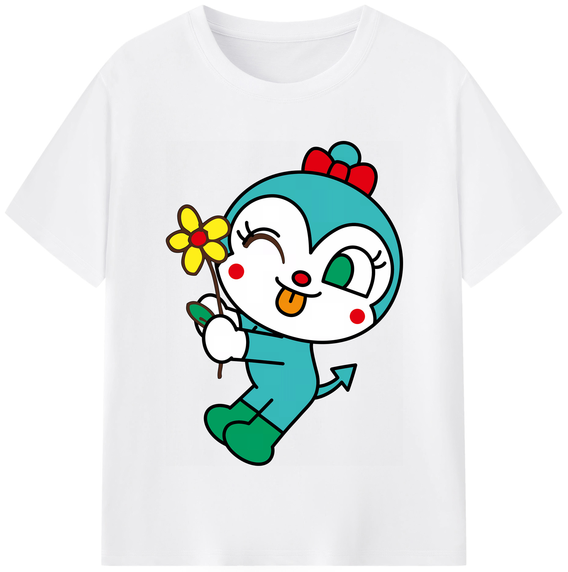 （画像用） アンパンマン Anpanman 綿100％半袖Tシャツ（フロントプリント）