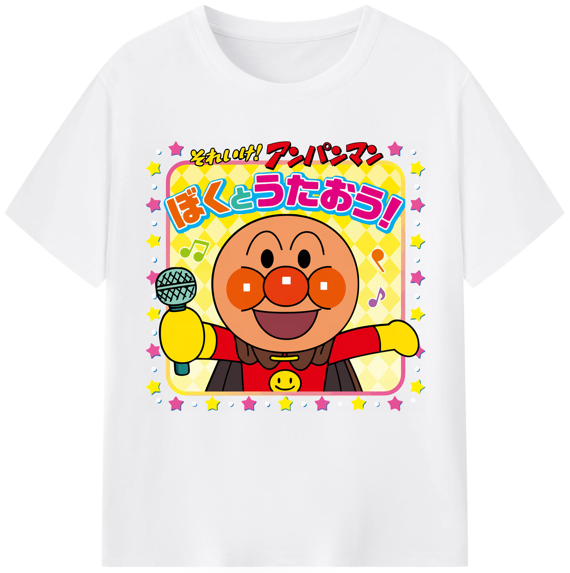 （画像用） アンパンマン Anpanman 綿100％半袖Tシャツ（フロントプリント）