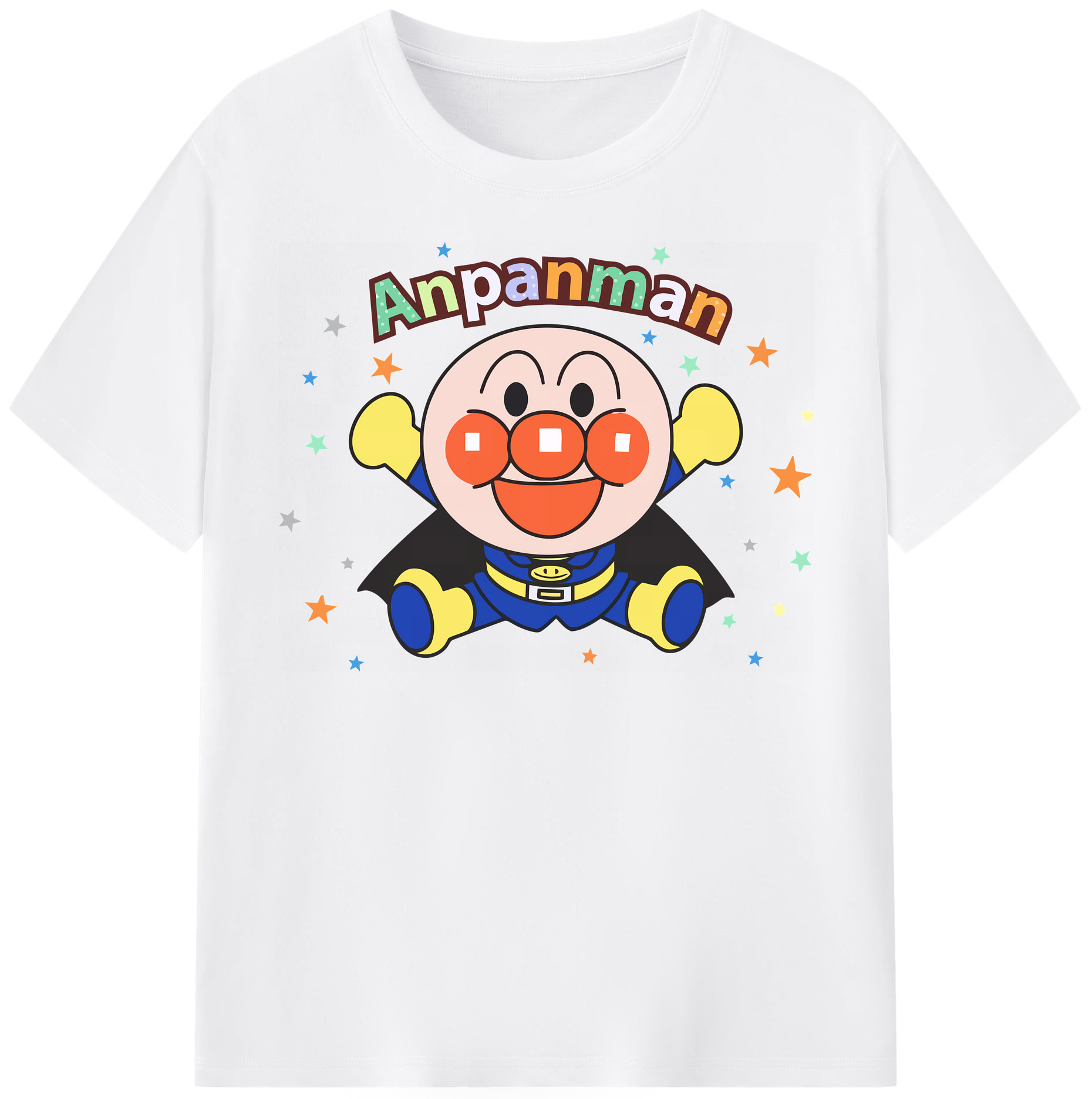 （画像用） アンパンマン Anpanman 綿100％半袖Tシャツ（フロントプリント）