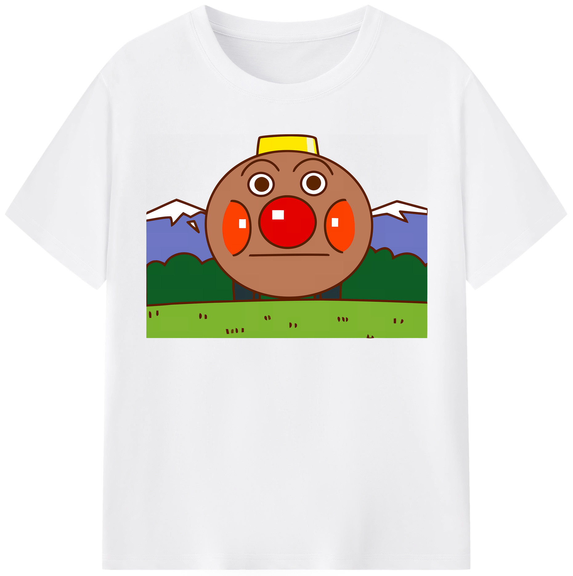 （画像用） アンパンマン Anpanman 綿100％半袖Tシャツ（フロントプリント）