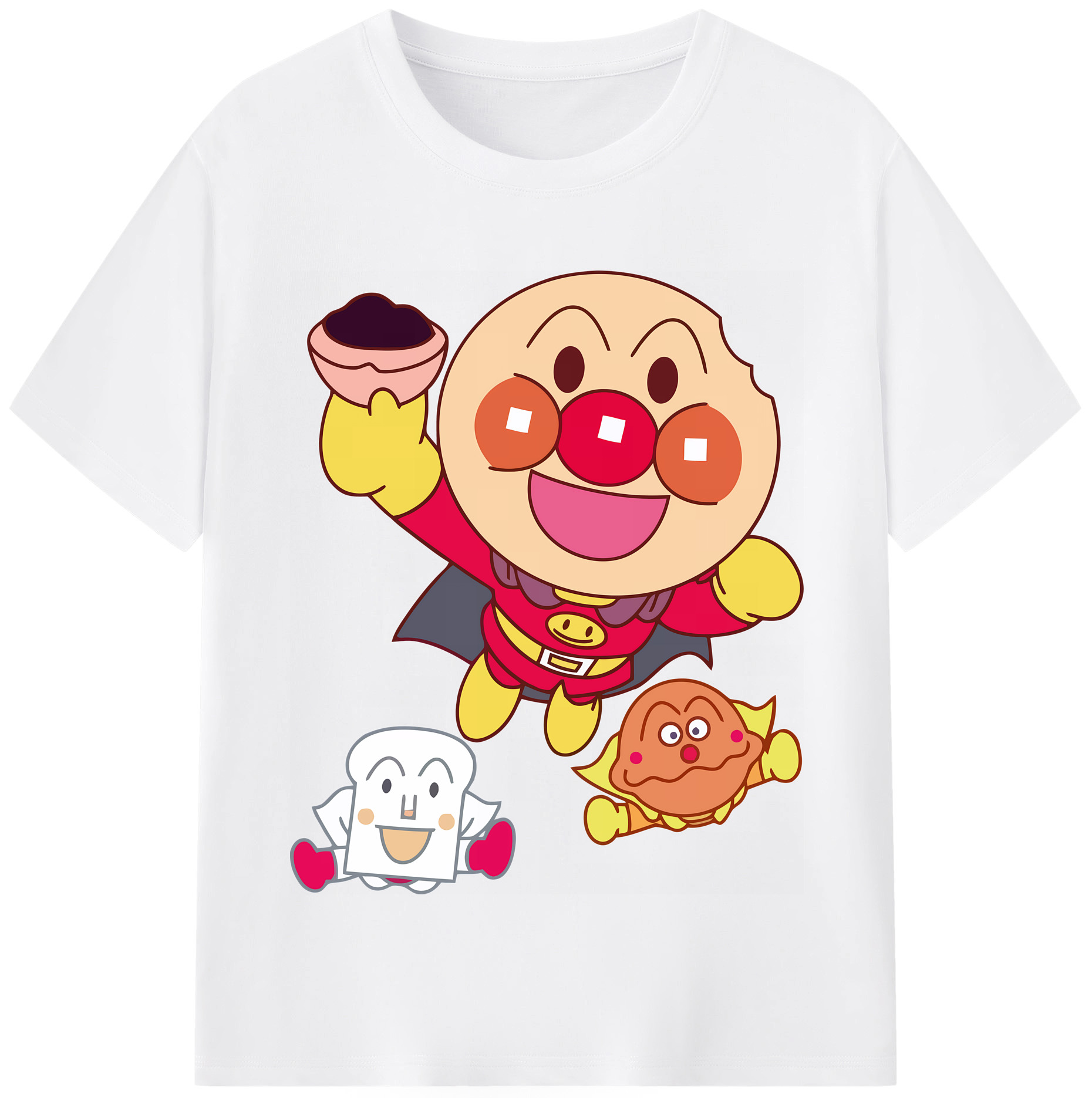 （画像用） アンパンマン Anpanman 綿100％半袖Tシャツ（フロントプリント）