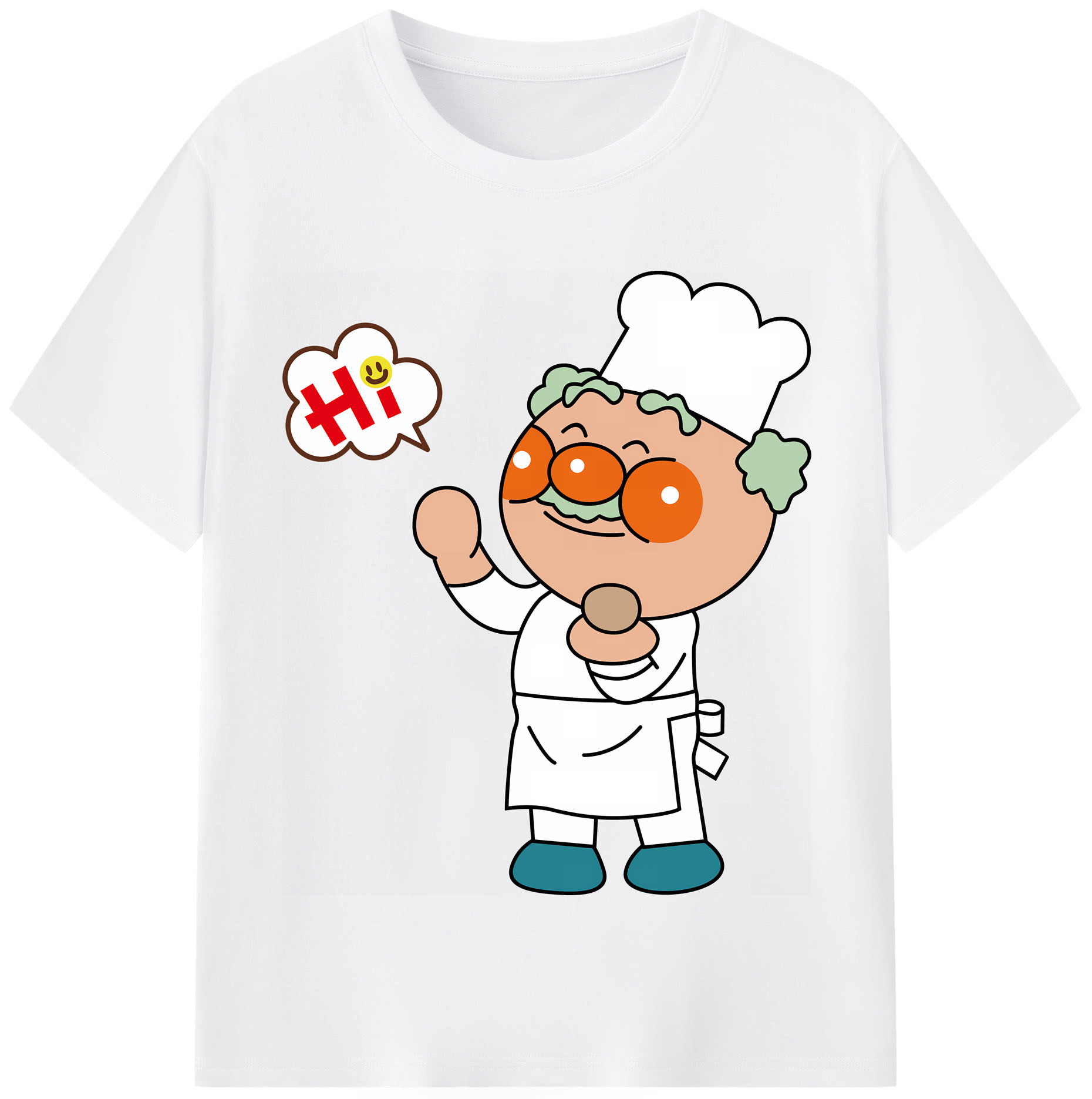 （画像用） アンパンマン Anpanman 綿100％半袖Tシャツ（フロントプリント）
