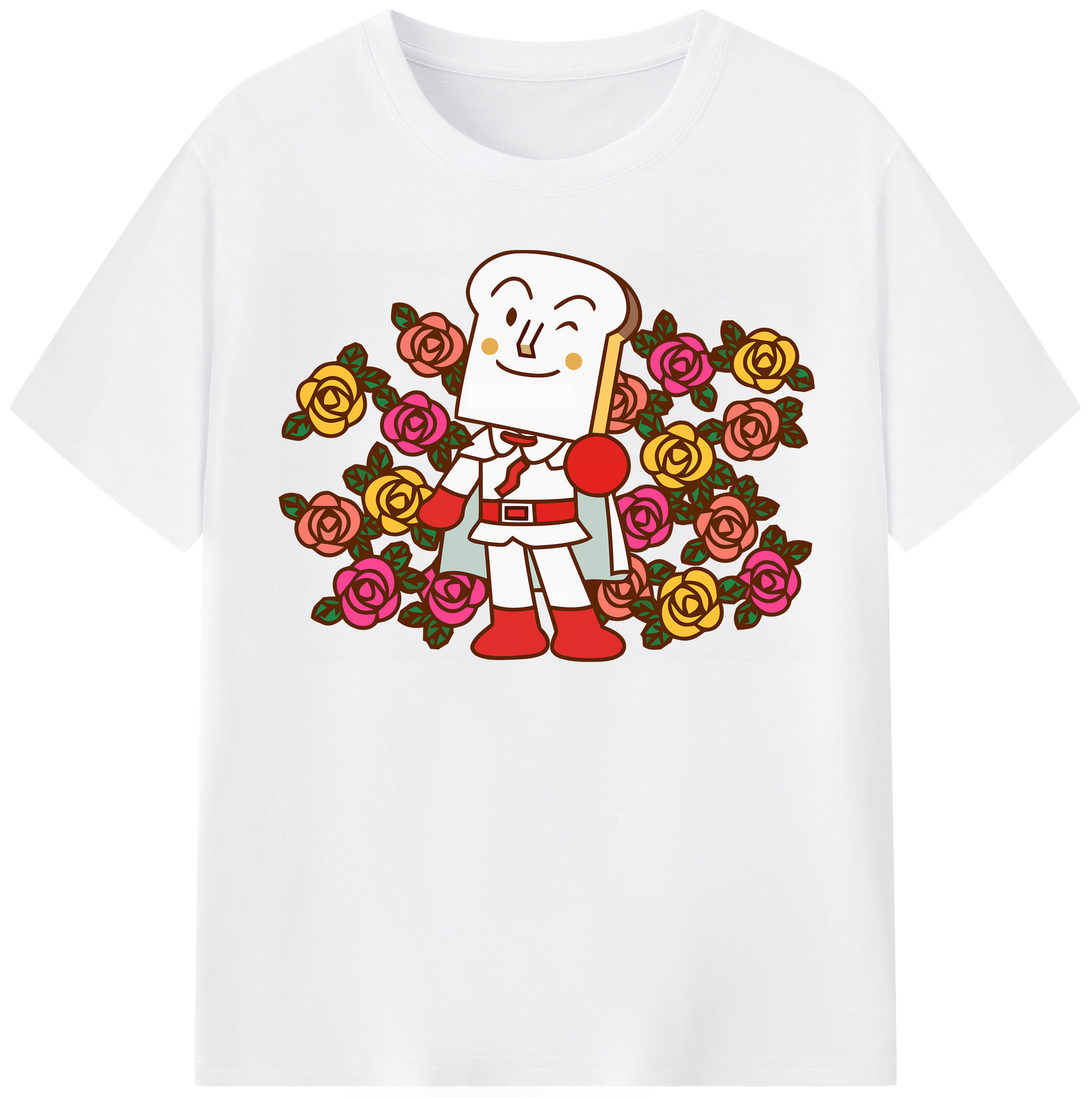 （画像用） アンパンマン Anpanman 綿100％半袖Tシャツ（フロントプリント）