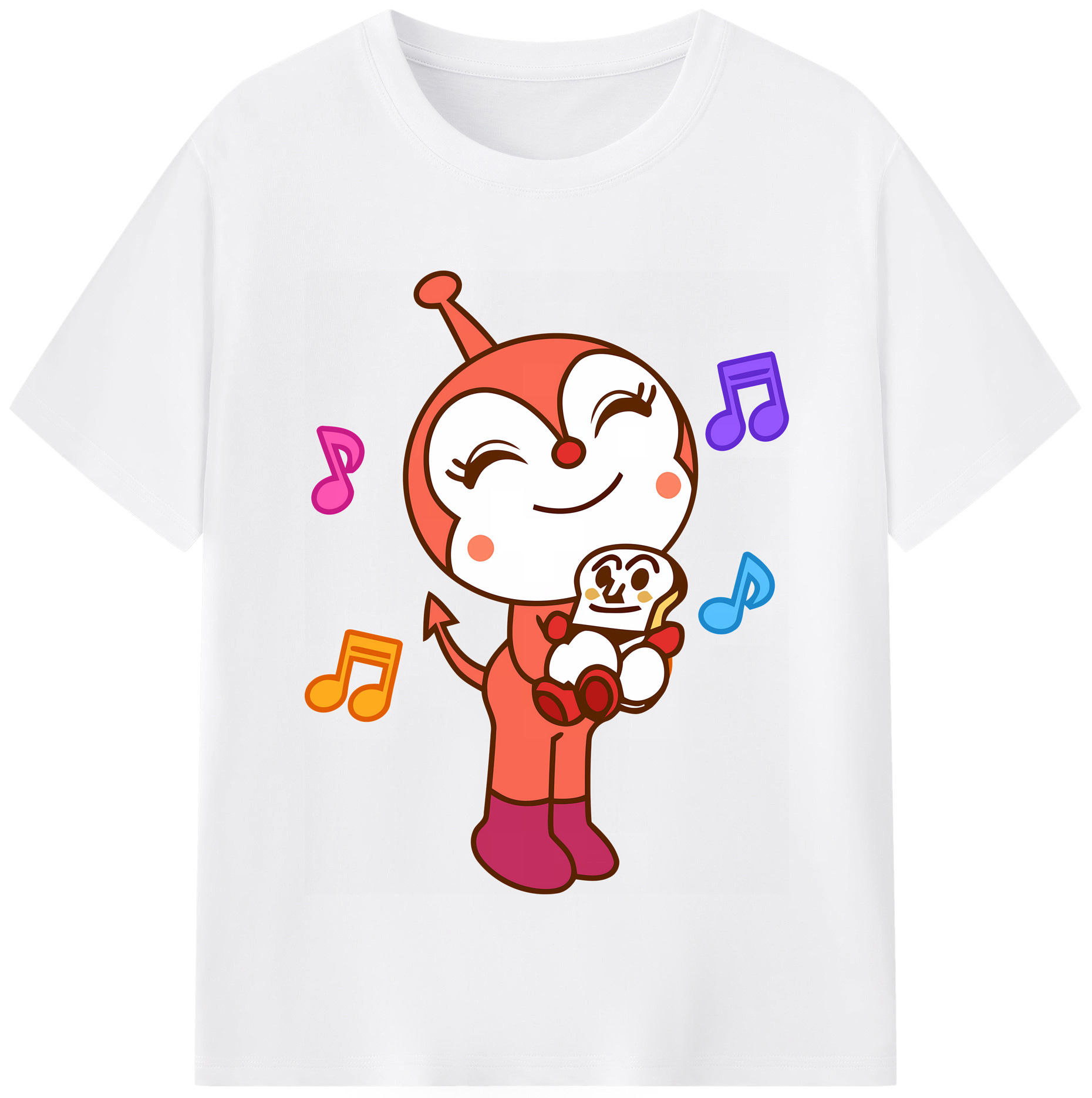 （画像用） アンパンマン Anpanman 綿100％半袖Tシャツ（フロントプリント）