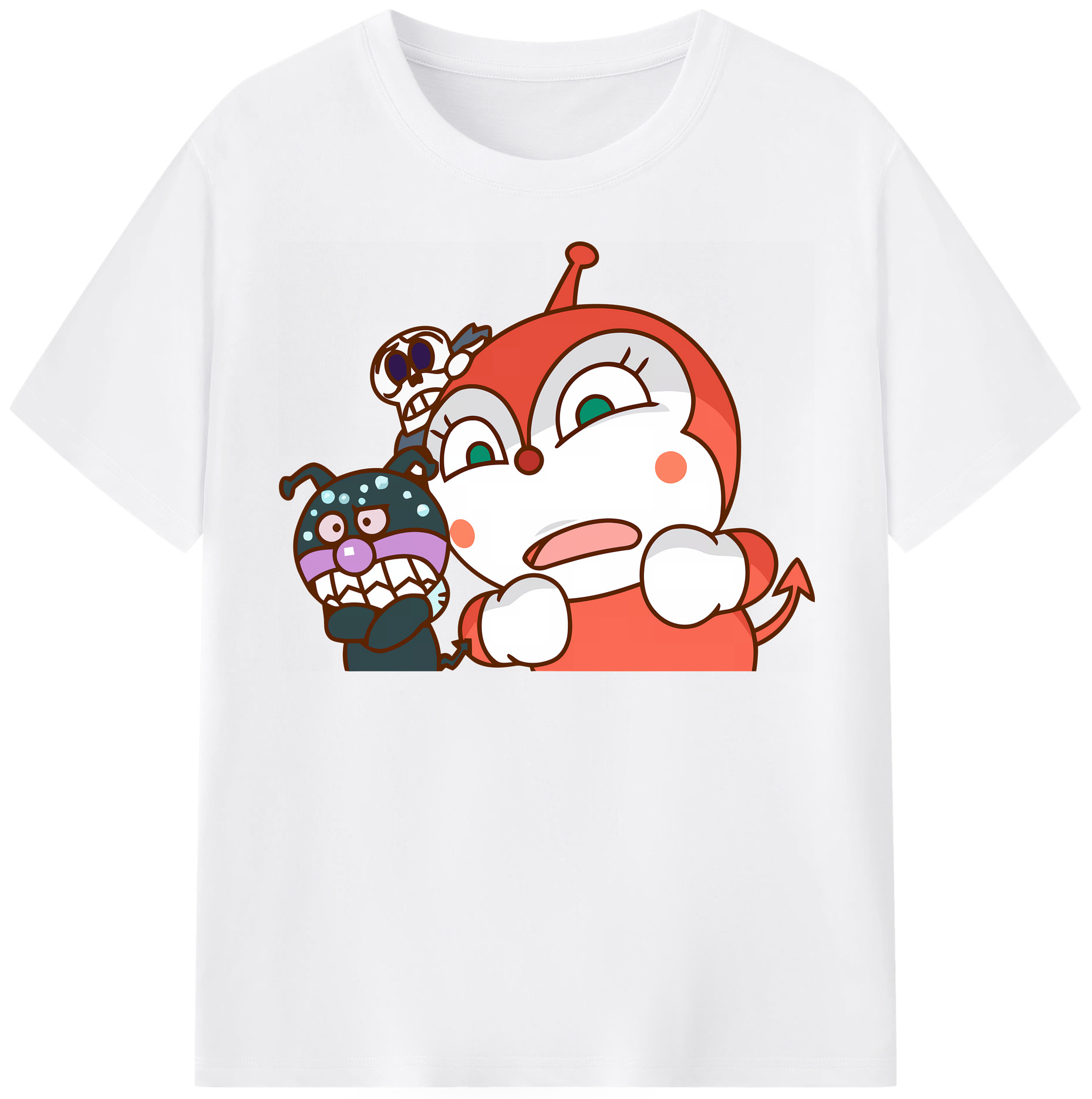 （画像用） アンパンマン Anpanman 綿100％半袖Tシャツ（フロントプリント）