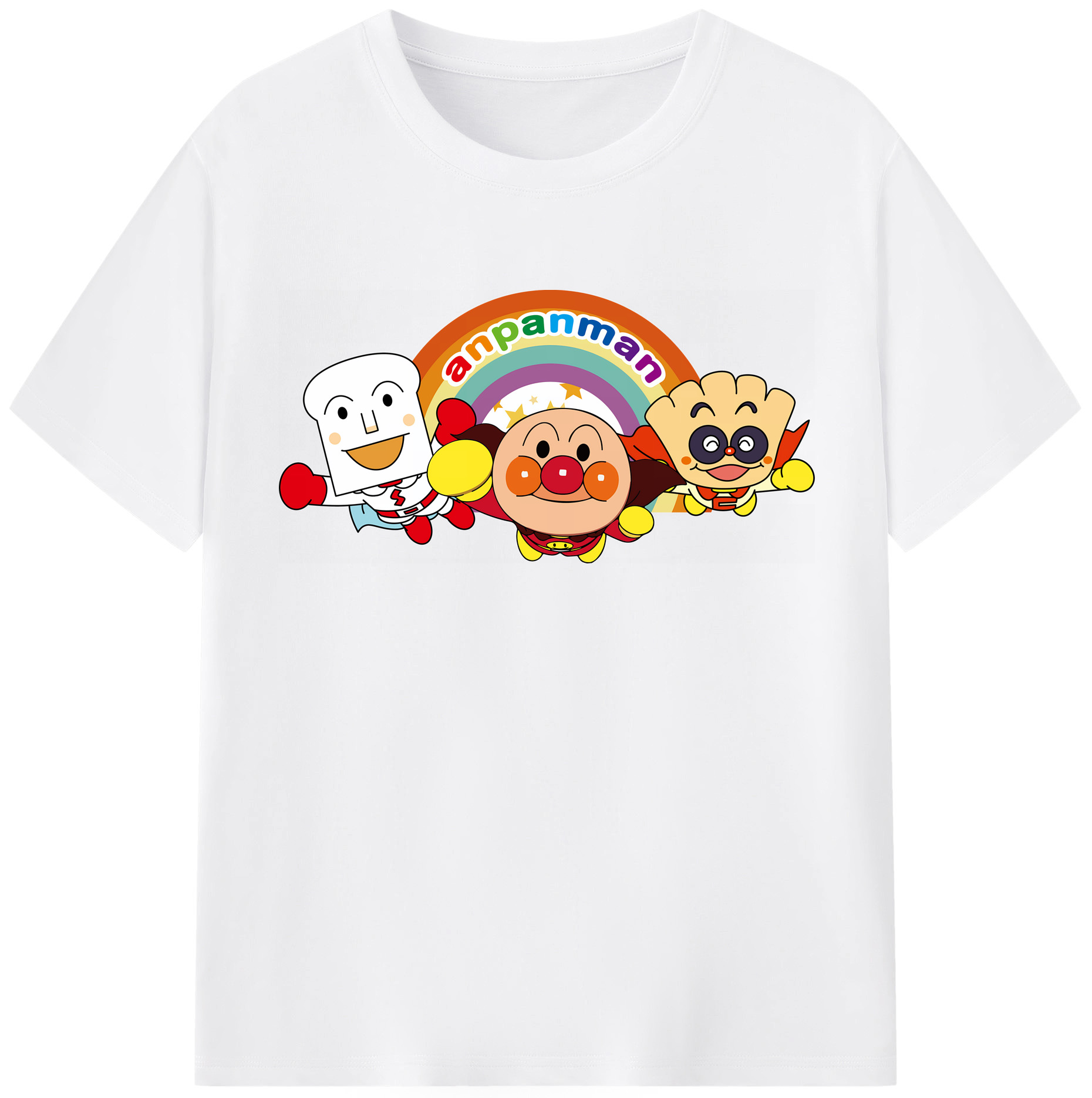 （画像用） アンパンマン Anpanman 綿100％半袖Tシャツ（フロントプリント）