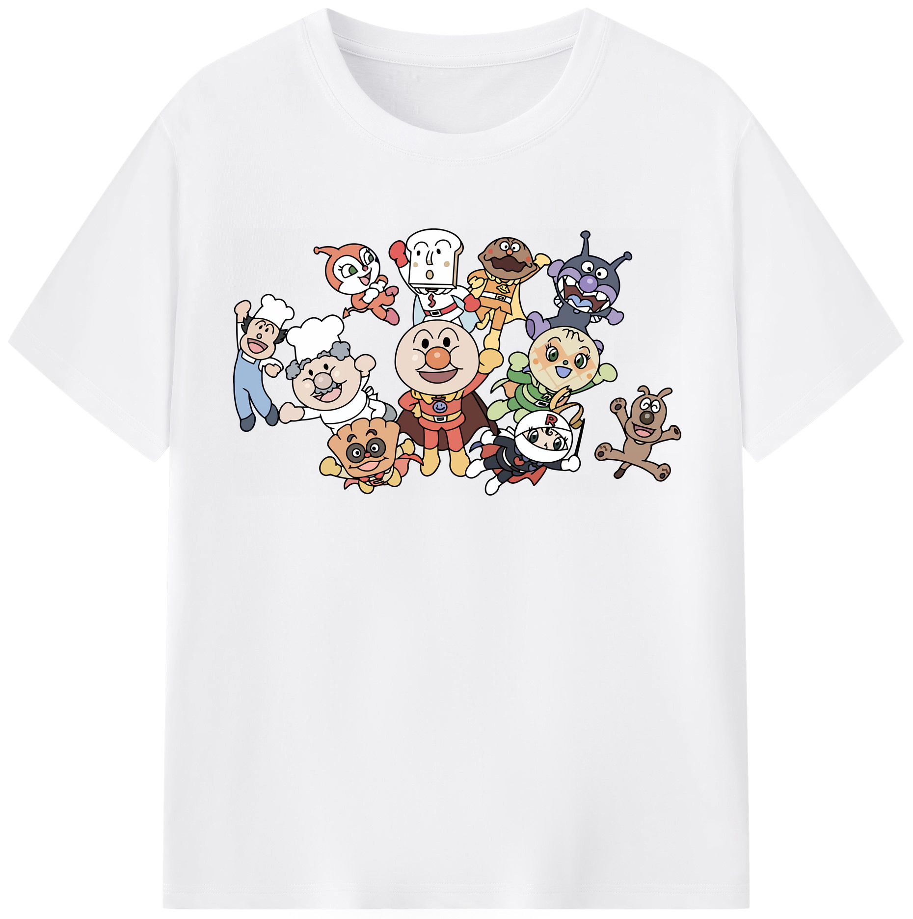 （画像用） アンパンマン Anpanman 綿100％半袖Tシャツ（フロントプリント）