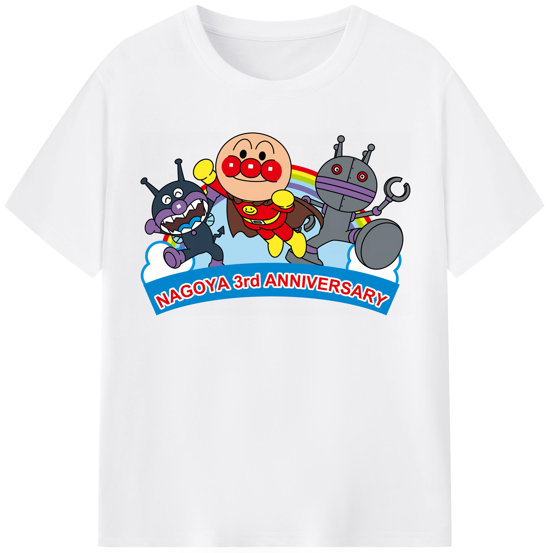 （画像用） アンパンマン Anpanman 綿100％半袖Tシャツ（フロントプリント）