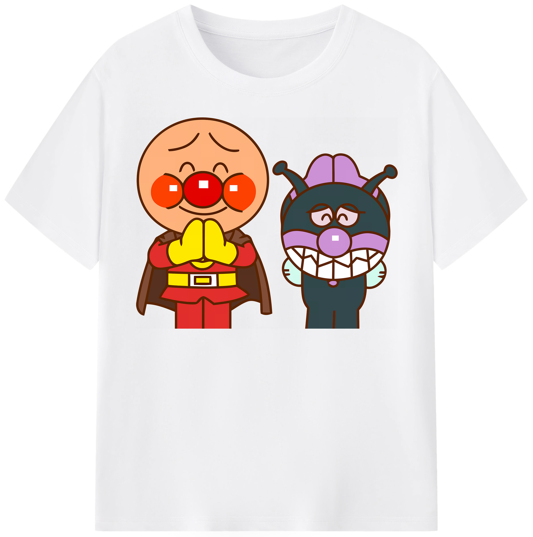 （画像用） アンパンマン Anpanman 綿100％半袖Tシャツ（フロントプリント）