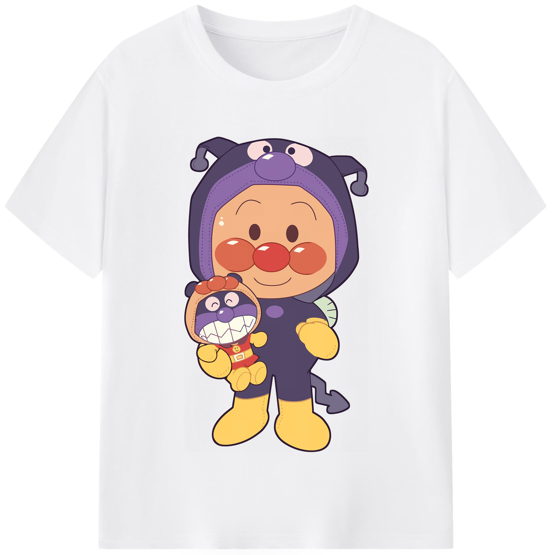 （画像用） アンパンマン Anpanman 綿100％半袖Tシャツ（フロントプリント）