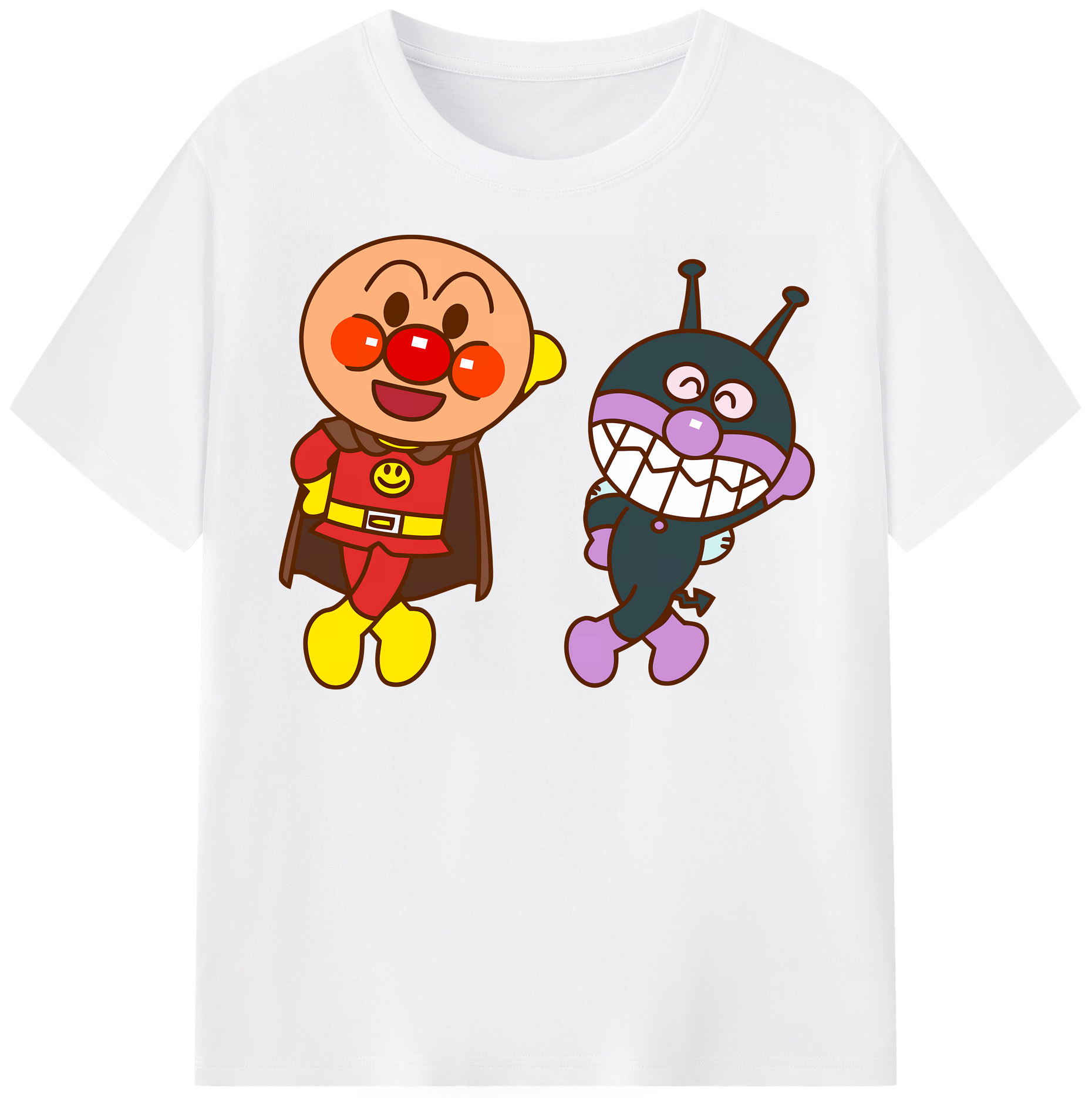 （画像用） アンパンマン Anpanman 綿100％半袖Tシャツ（フロントプリント）