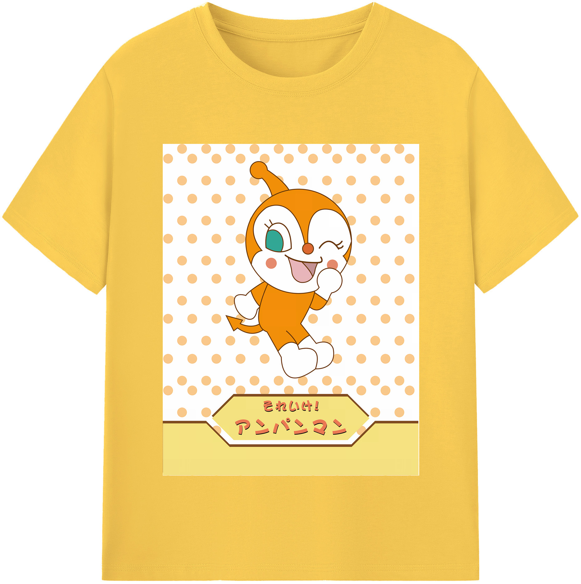 （画像用） アンパンマン Anpanman 綿100％半袖Tシャツ（フロントプリント）