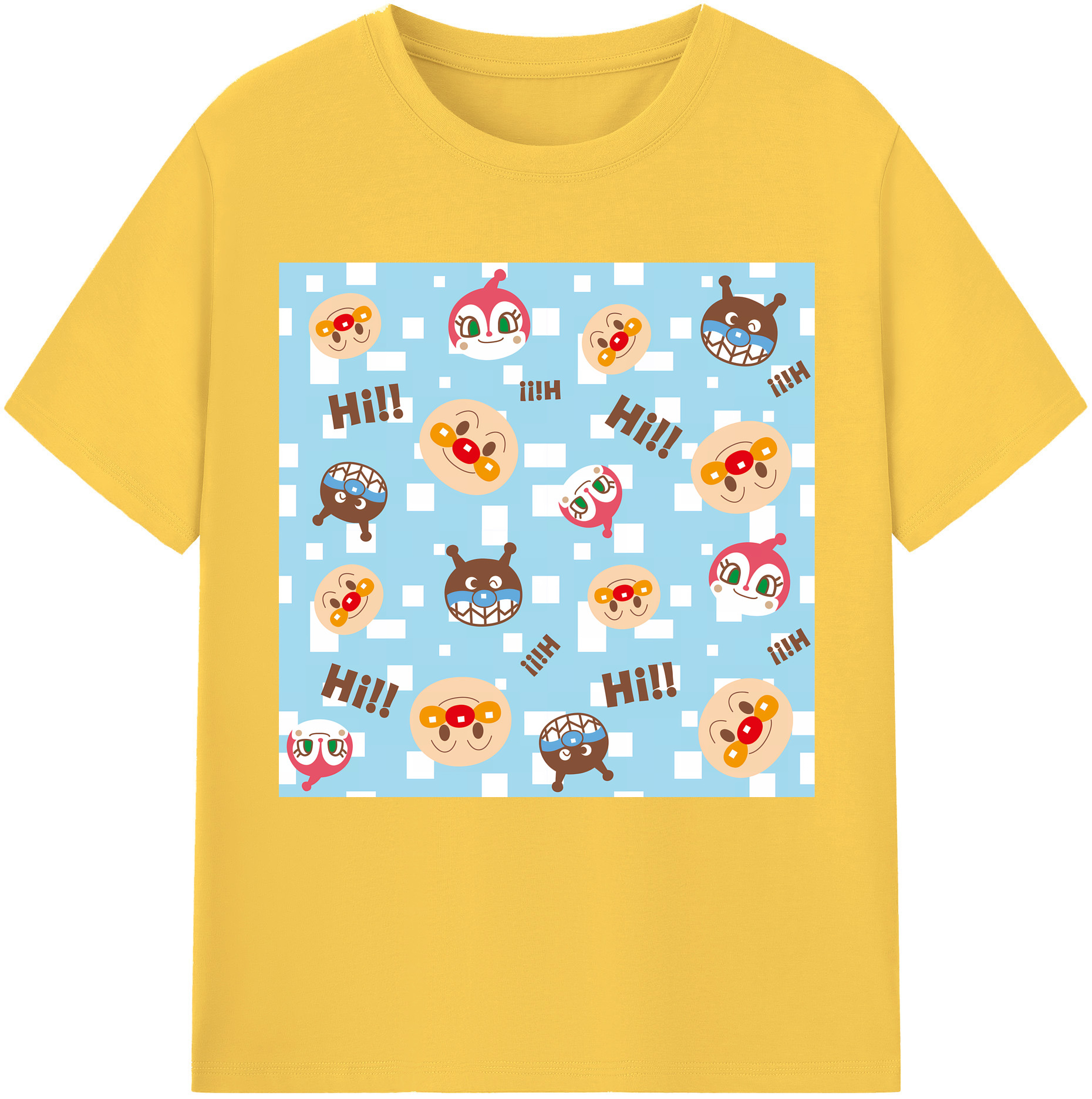 （画像用） アンパンマン Anpanman 綿100％半袖Tシャツ（フロントプリント）
