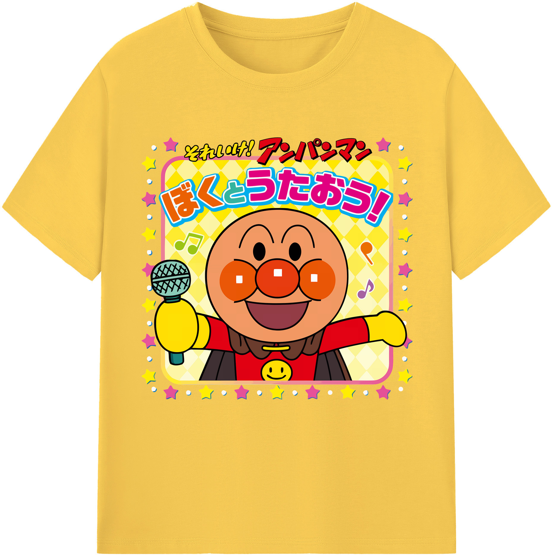 （画像用） アンパンマン Anpanman 綿100％半袖Tシャツ（フロントプリント）