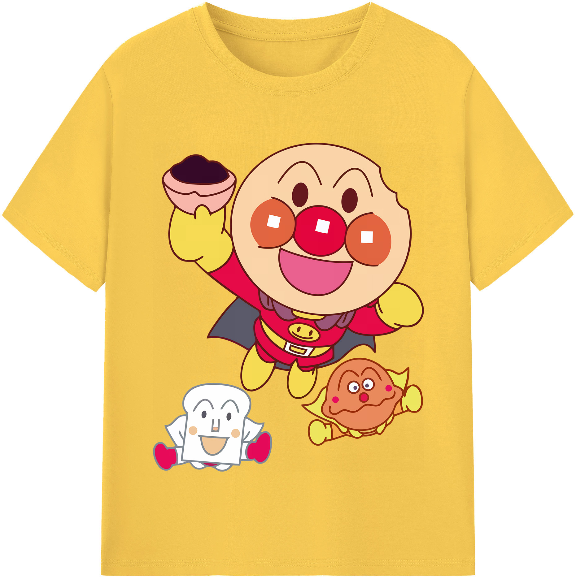 （画像用） アンパンマン Anpanman 綿100％半袖Tシャツ（フロントプリント）