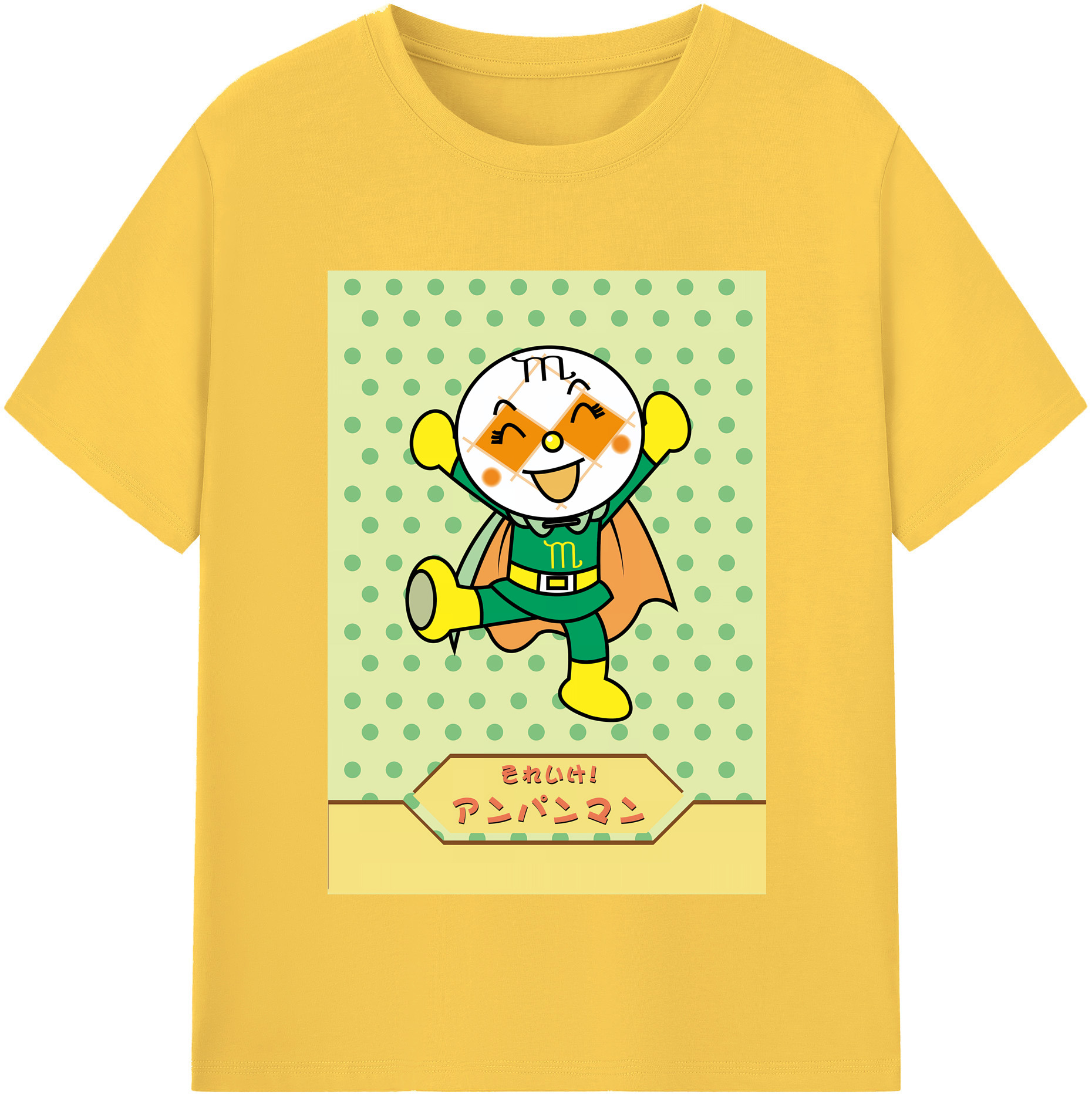（画像用） アンパンマン Anpanman 綿100％半袖Tシャツ（フロントプリント）