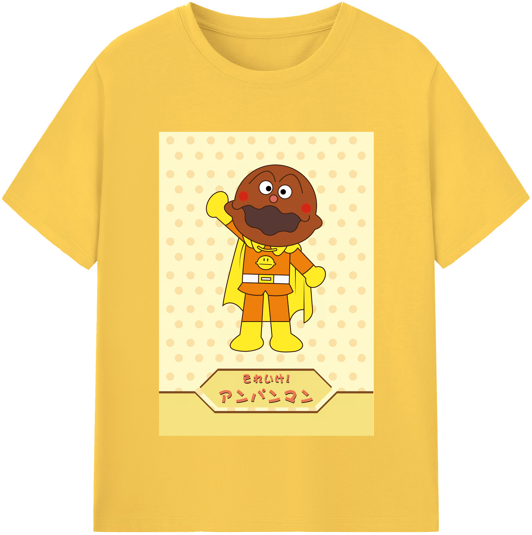 （画像用） アンパンマン Anpanman 綿100％半袖Tシャツ（フロントプリント）