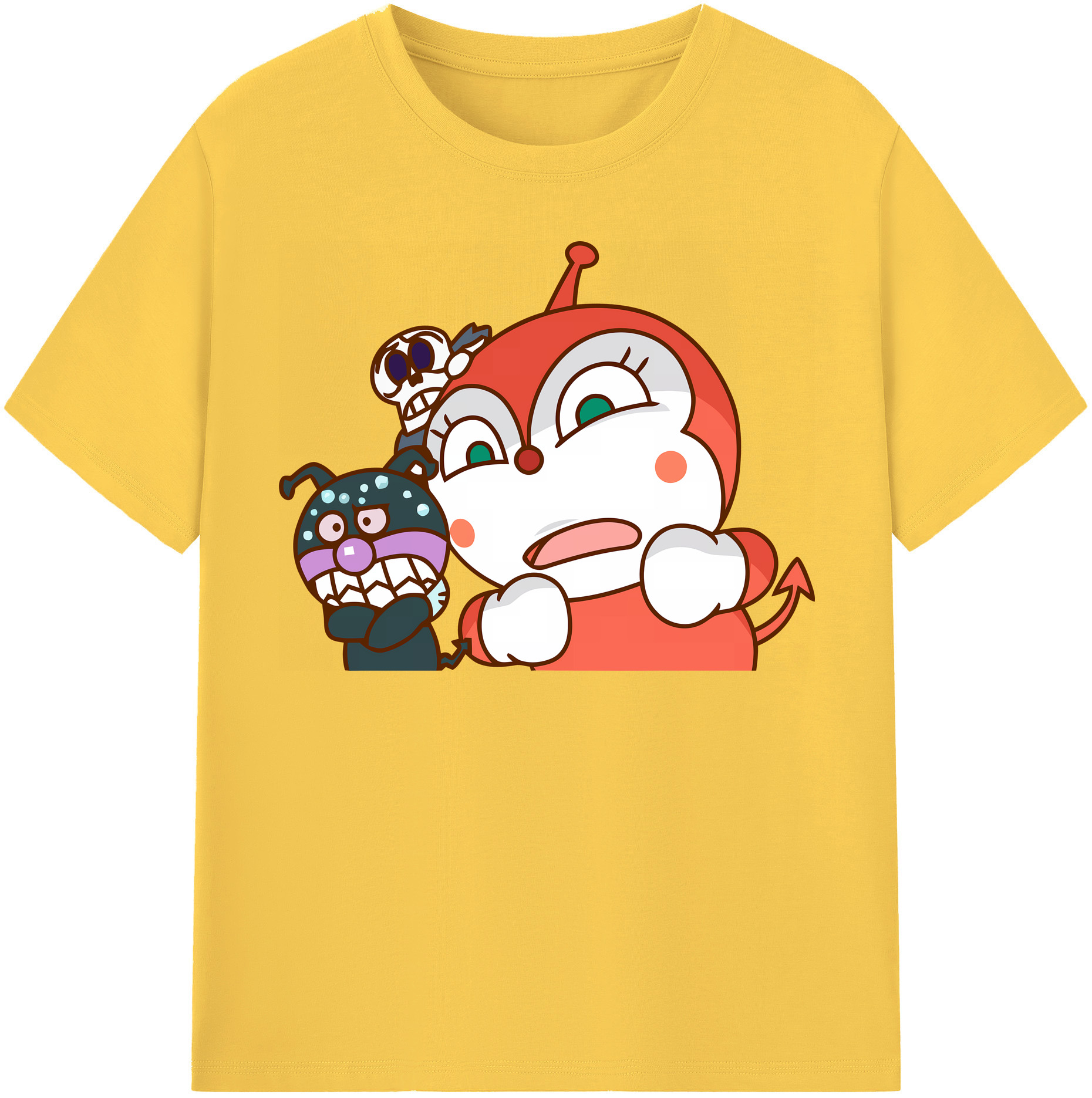 （画像用） アンパンマン Anpanman 綿100％半袖Tシャツ（フロントプリント）