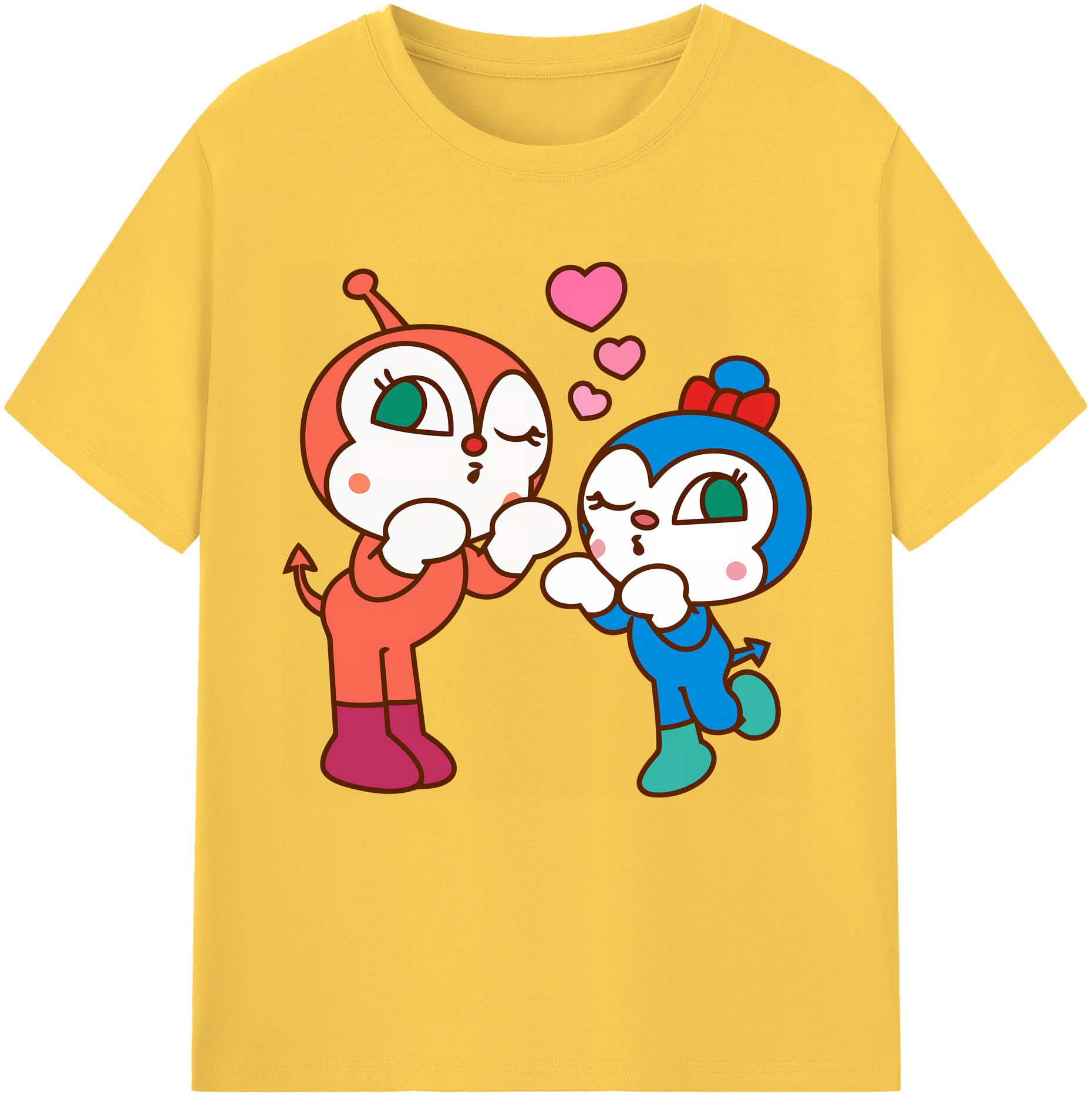 （画像用） アンパンマン Anpanman 綿100％半袖Tシャツ（フロントプリント）