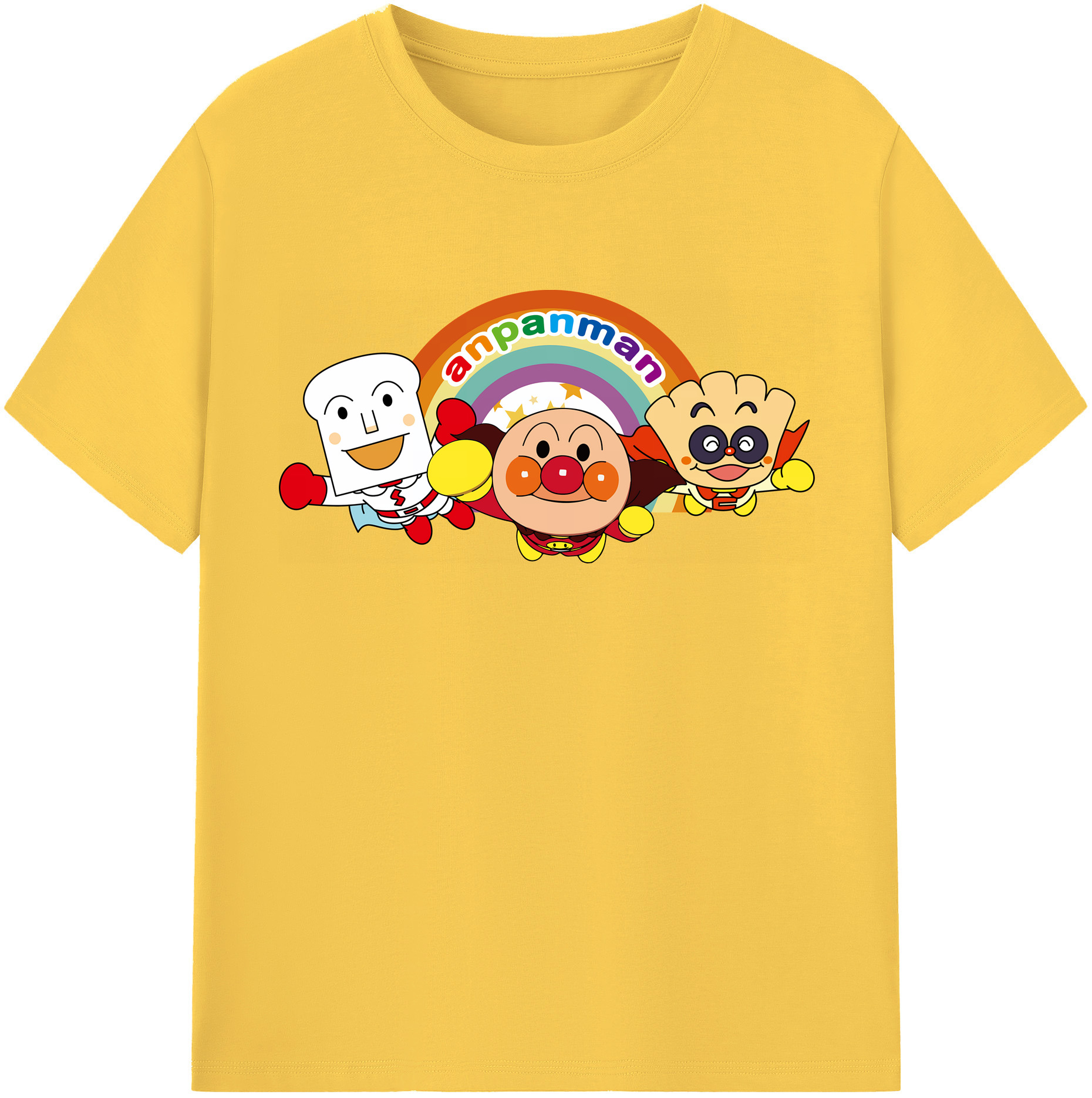 （画像用） アンパンマン Anpanman 綿100％半袖Tシャツ（フロントプリント）