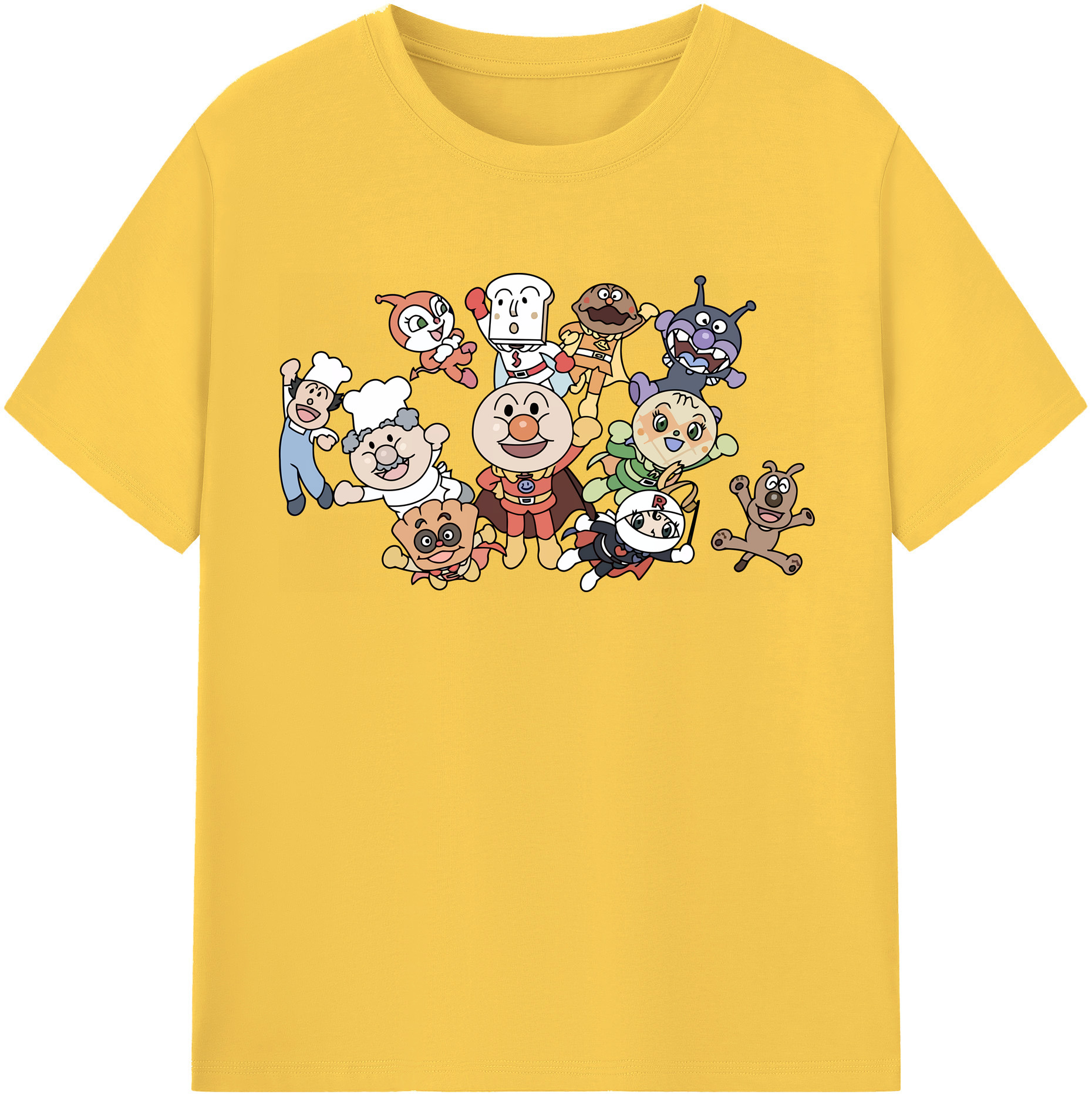 （画像用） アンパンマン Anpanman 綿100％半袖Tシャツ（フロントプリント）