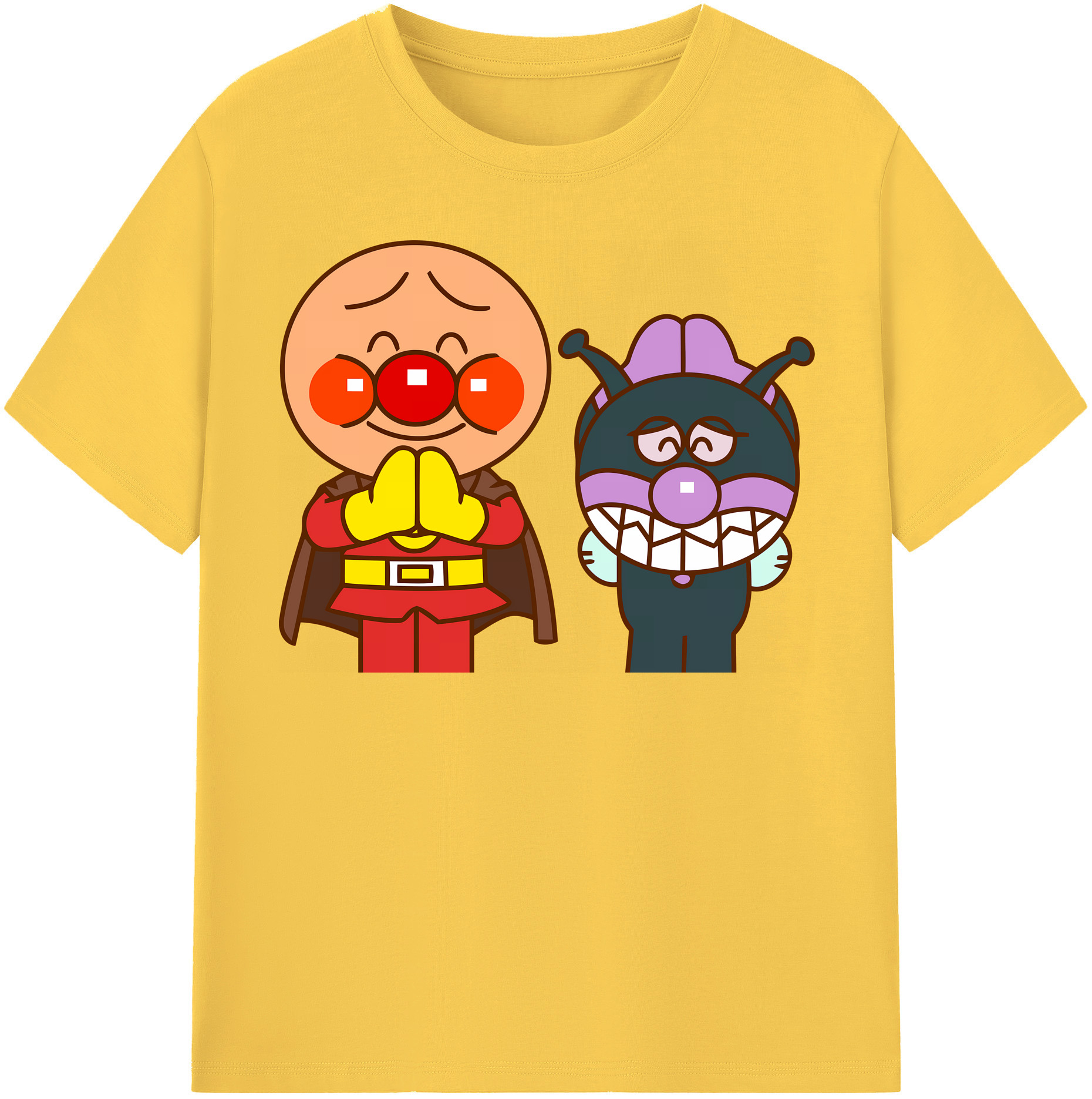 （画像用） アンパンマン Anpanman 綿100％半袖Tシャツ（フロントプリント）