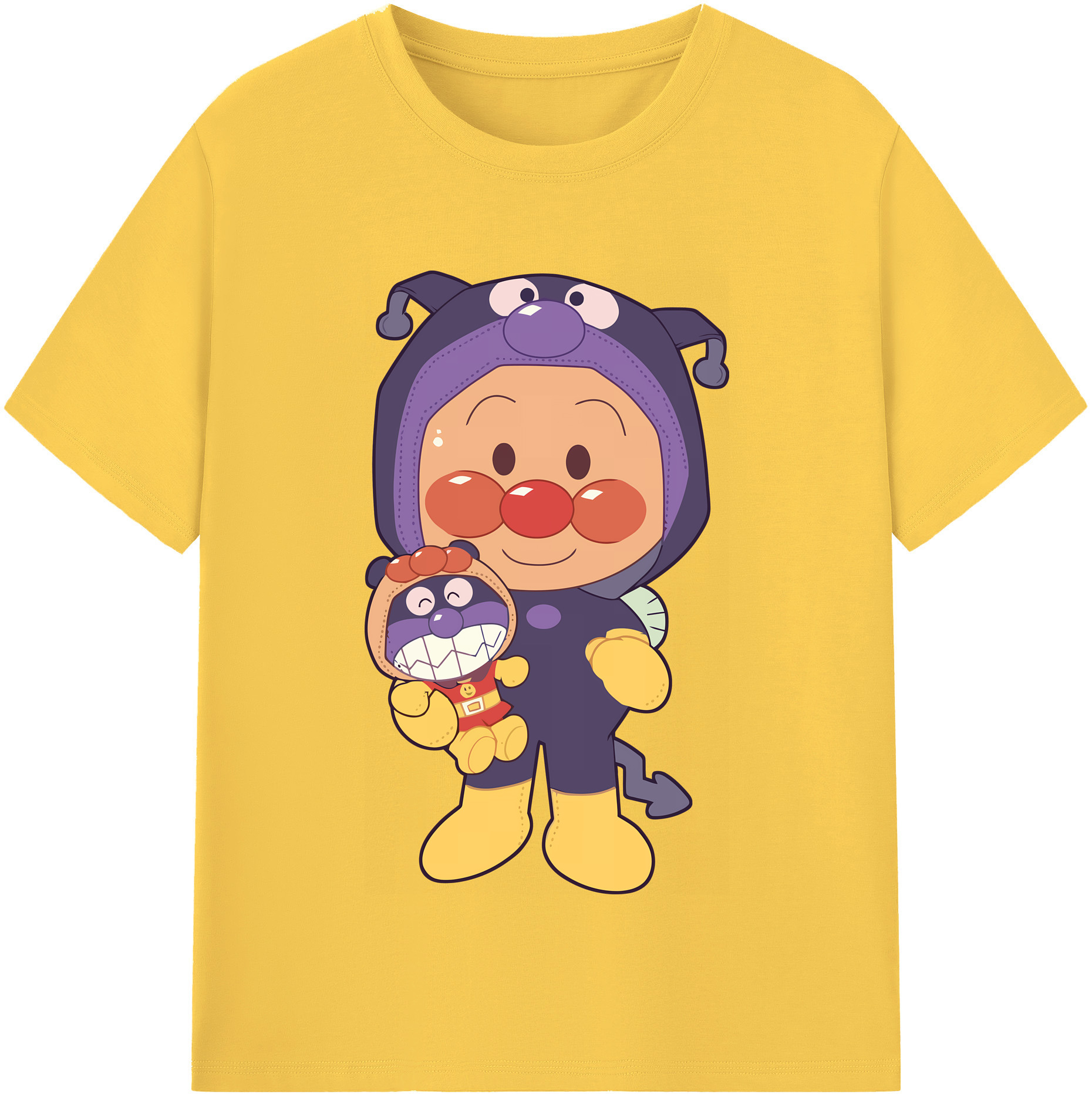 （画像用） アンパンマン Anpanman 綿100％半袖Tシャツ（フロントプリント）