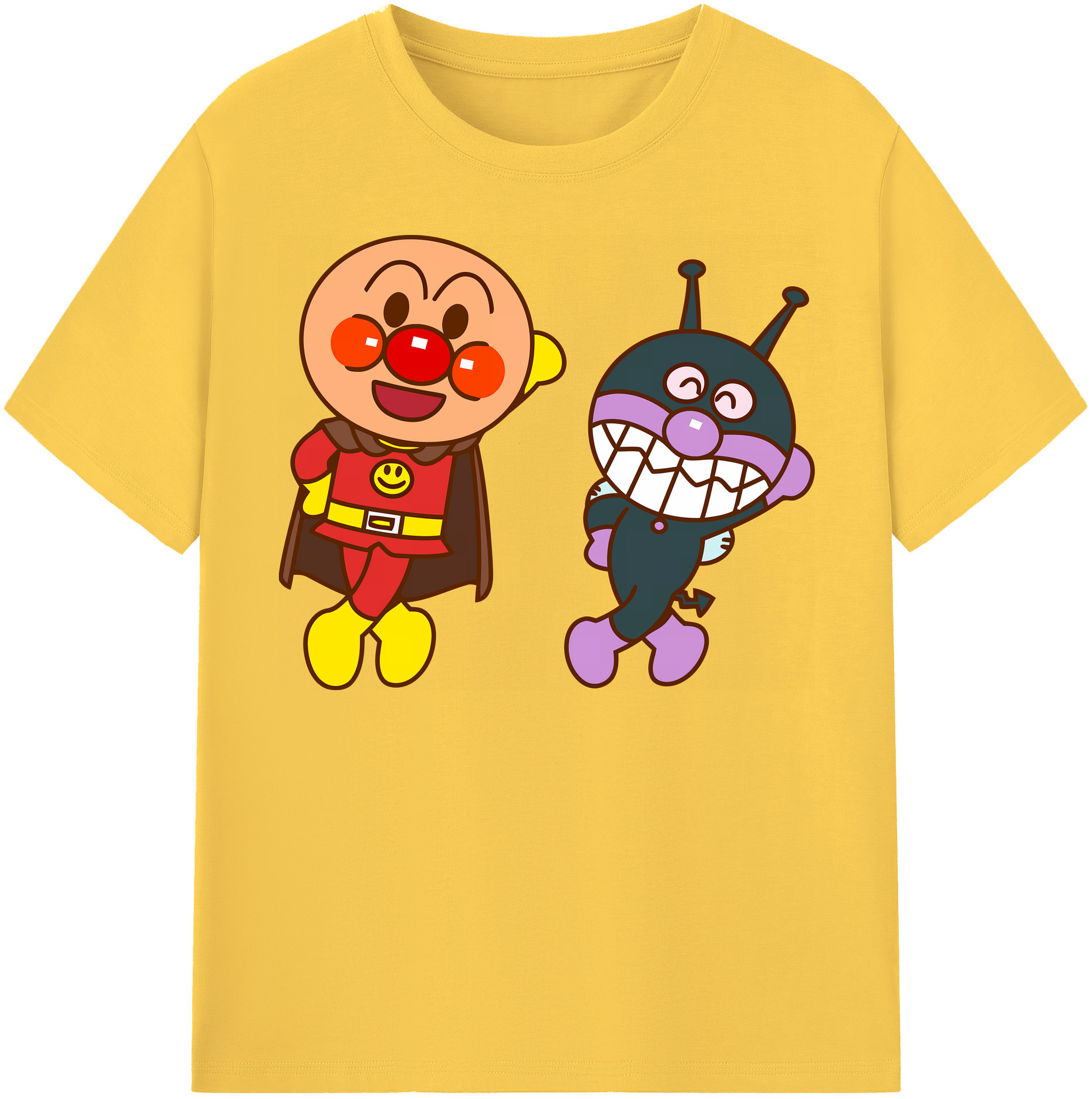 （画像用） アンパンマン Anpanman 綿100％半袖Tシャツ（フロントプリント）