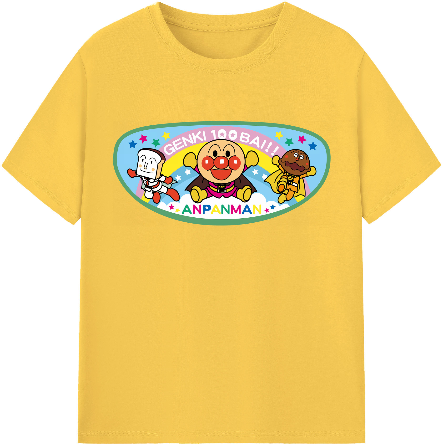 （画像用） アンパンマン Anpanman 綿100％半袖Tシャツ（フロントプリント）