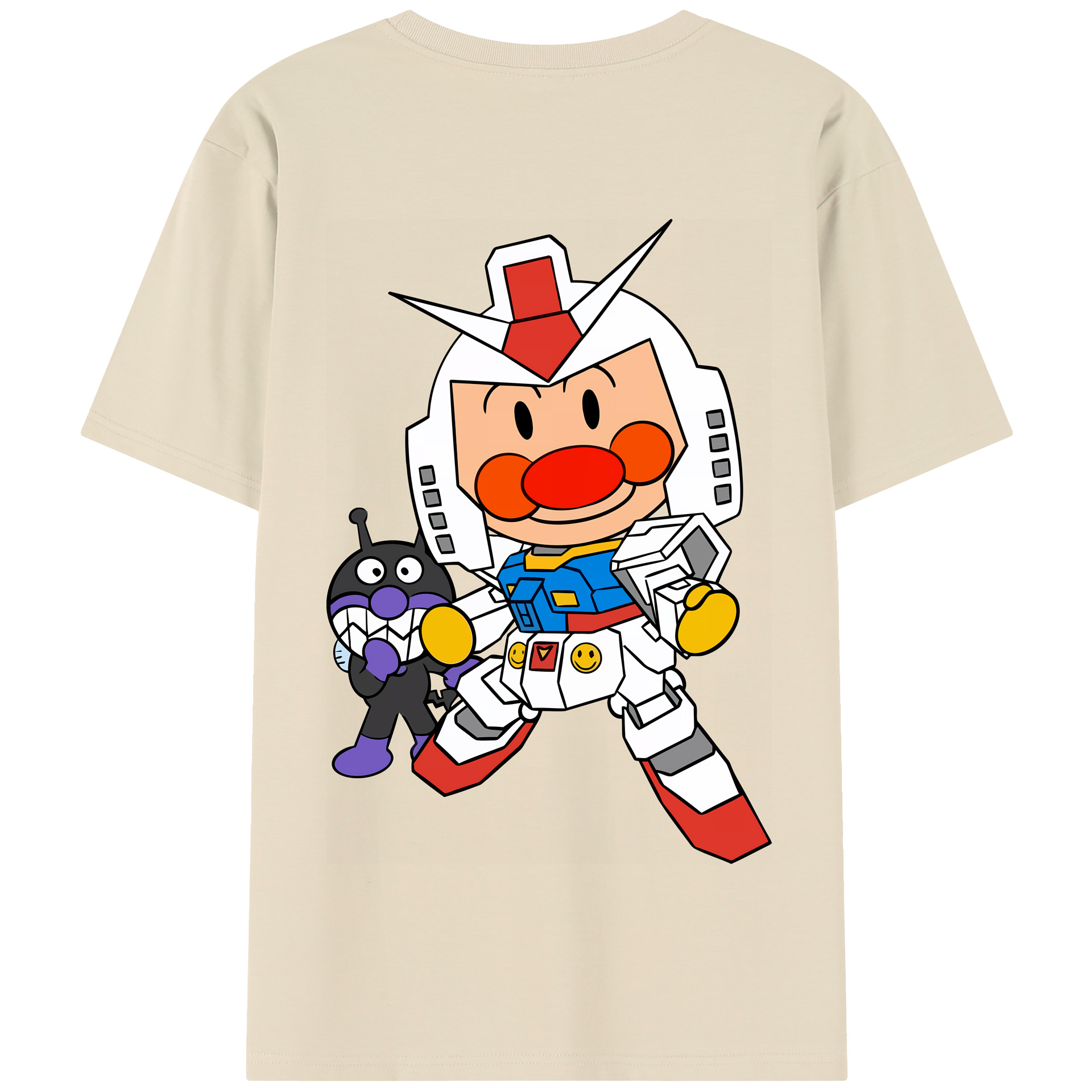 （画像用） アンパンマン Anpanman 綿100％半袖Tシャツ（背面プリント）