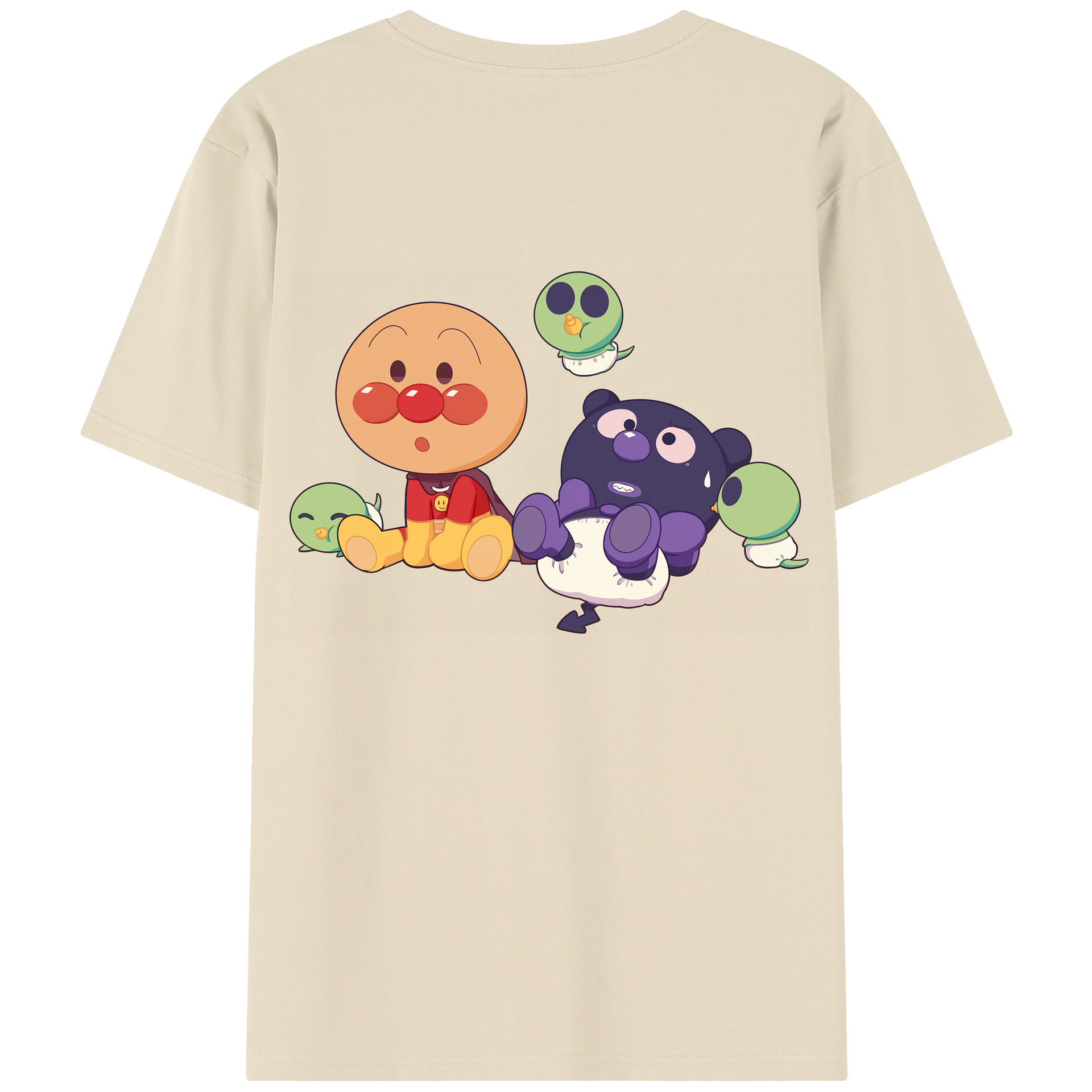 （画像用） アンパンマン Anpanman 綿100％半袖Tシャツ（背面プリント）