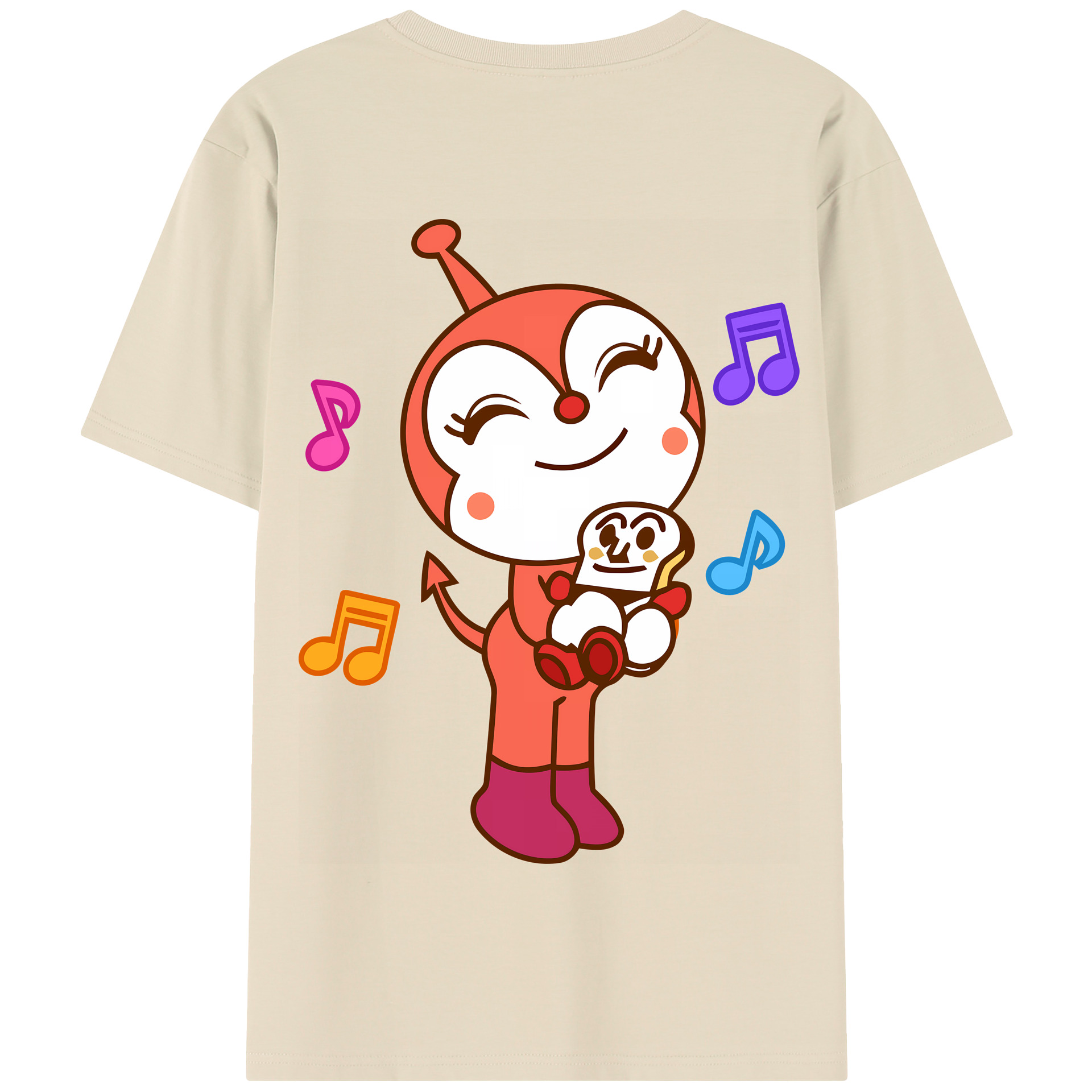 （画像用） アンパンマン Anpanman 綿100％半袖Tシャツ（背面プリント）