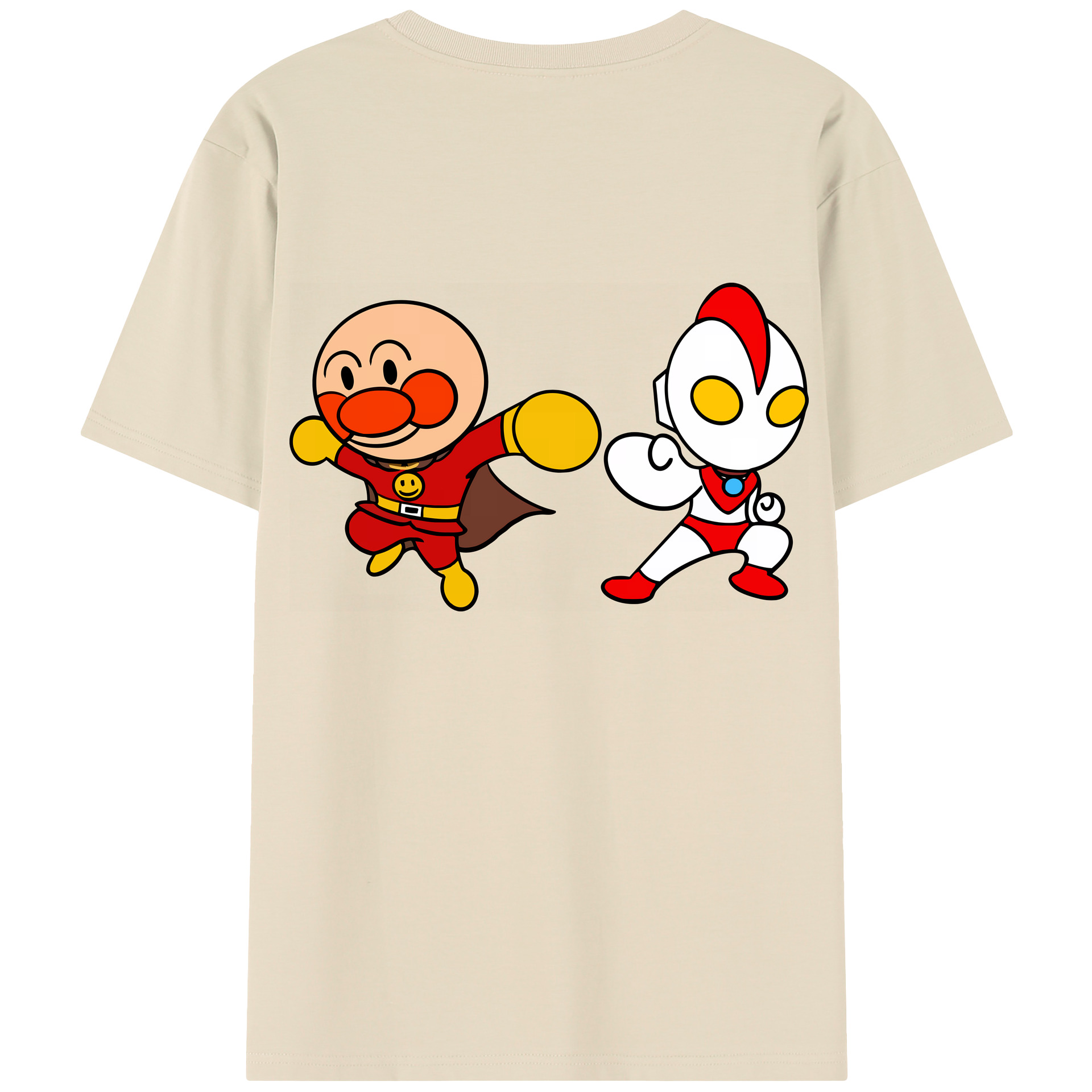 （画像用） アンパンマン Anpanman 綿100％半袖Tシャツ（背面プリント）
