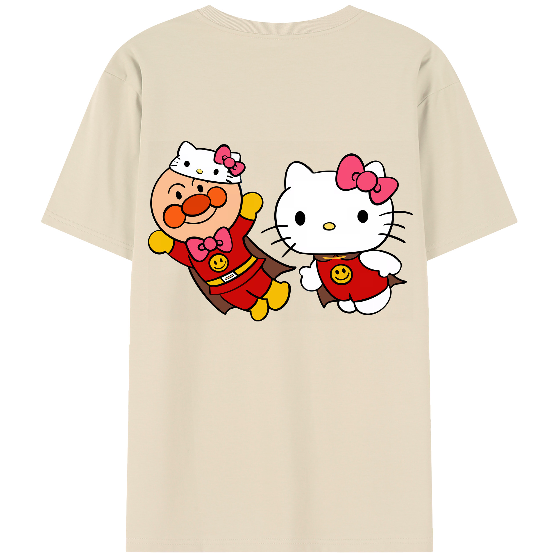 （画像用） アンパンマン Anpanman 綿100％半袖Tシャツ（背面プリント）