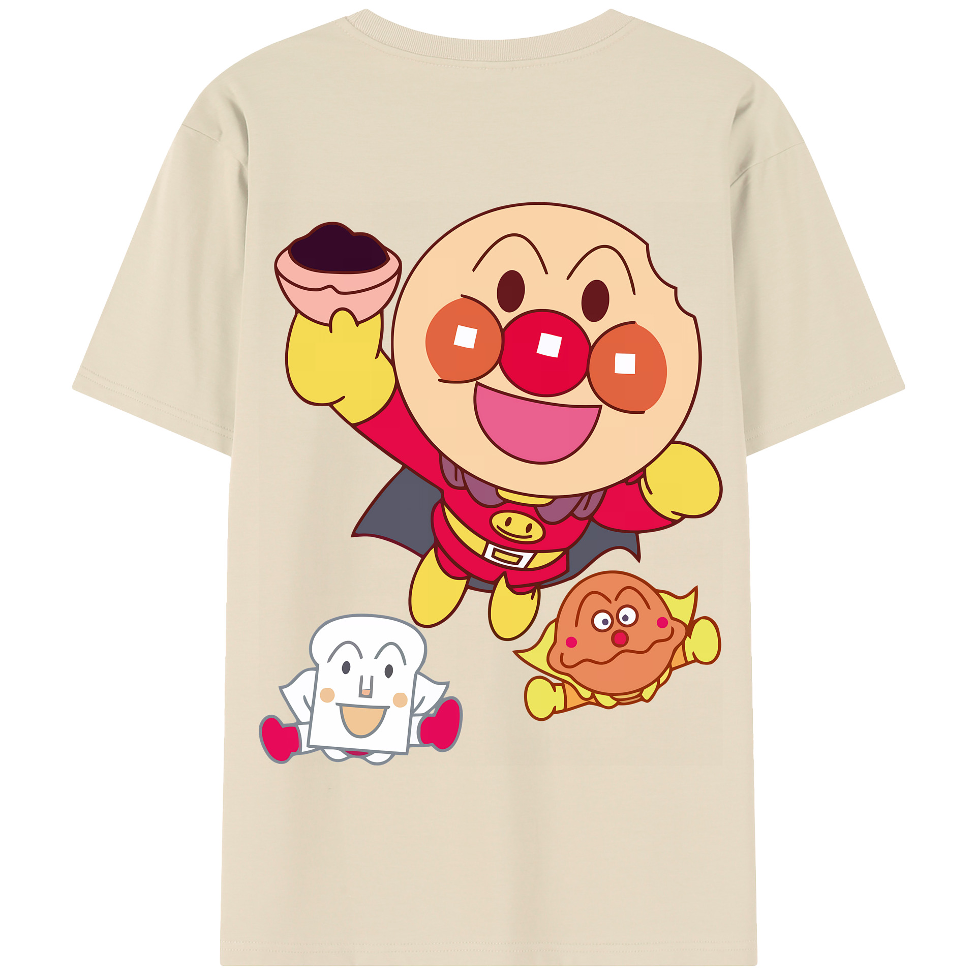 （画像用） アンパンマン Anpanman 綿100％半袖Tシャツ（背面プリント）